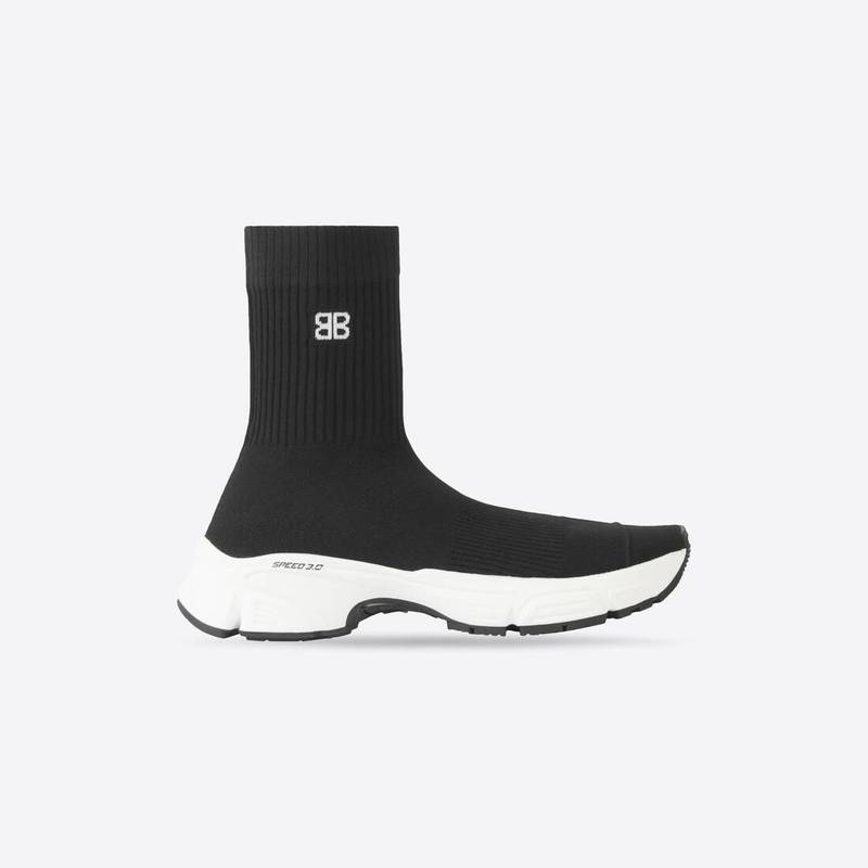Men's Speed 3.0 Recycled Knit Sneaker in Black/white - 1