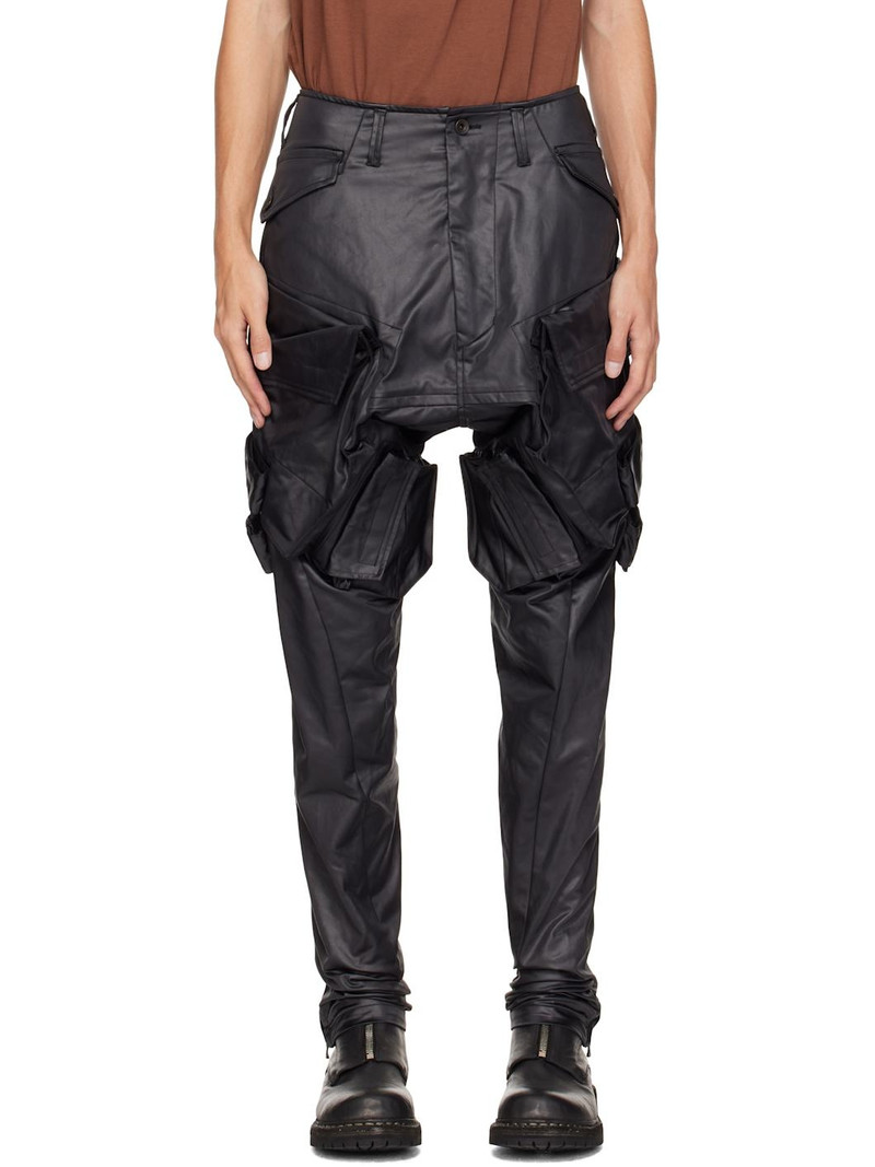 Black Gasmask Cargo Pants 1