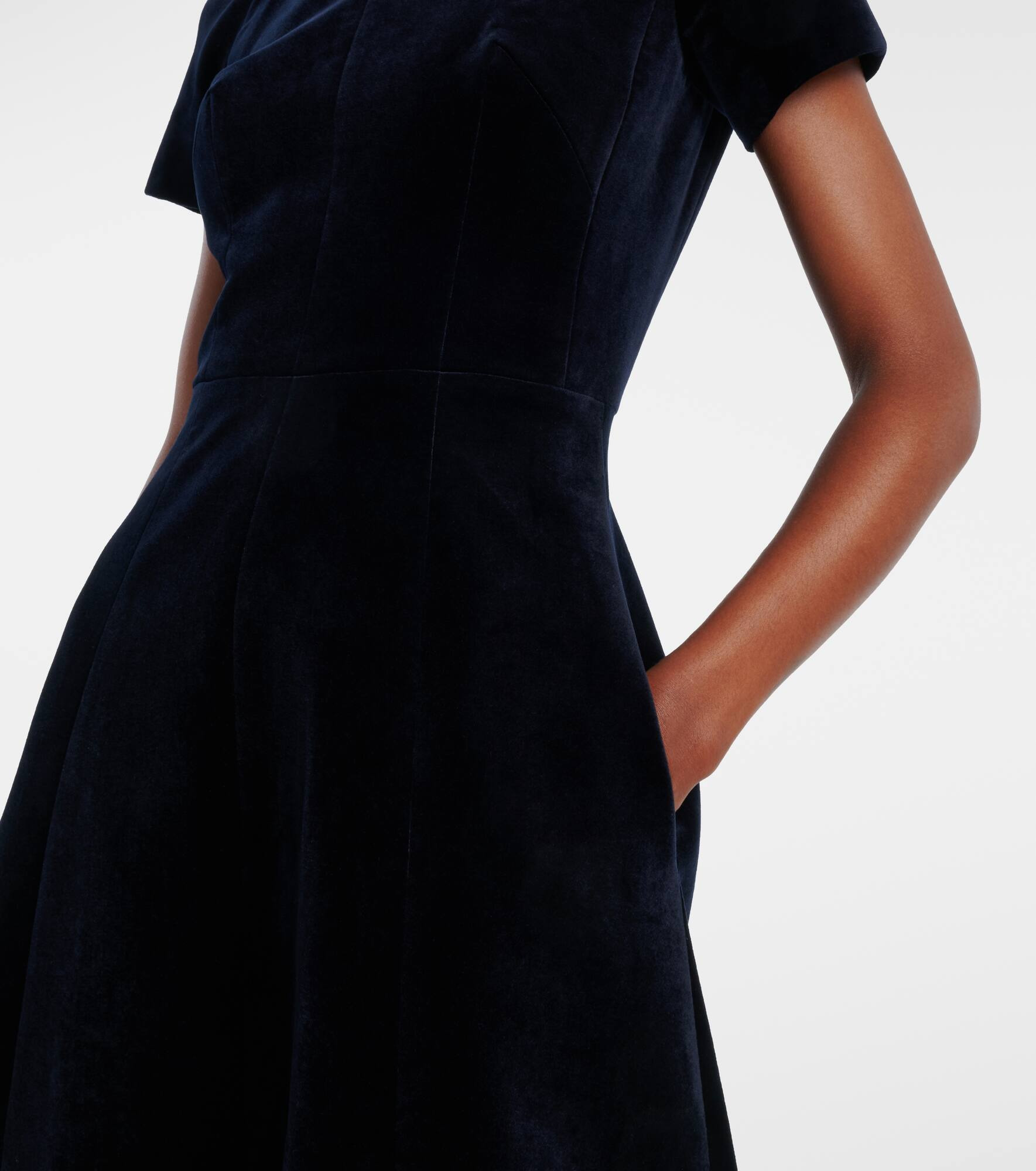Malinda cotton velvet gown - 5