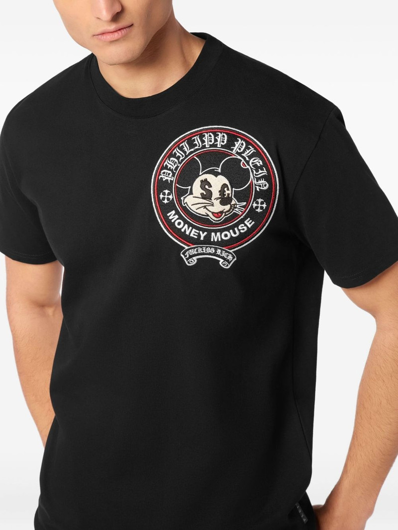 Money Mouse-embroidered T-shirt 4