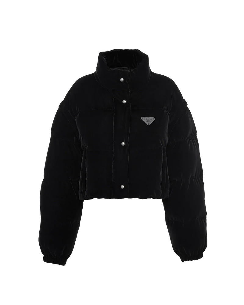 Velvet puffer jacket - 1