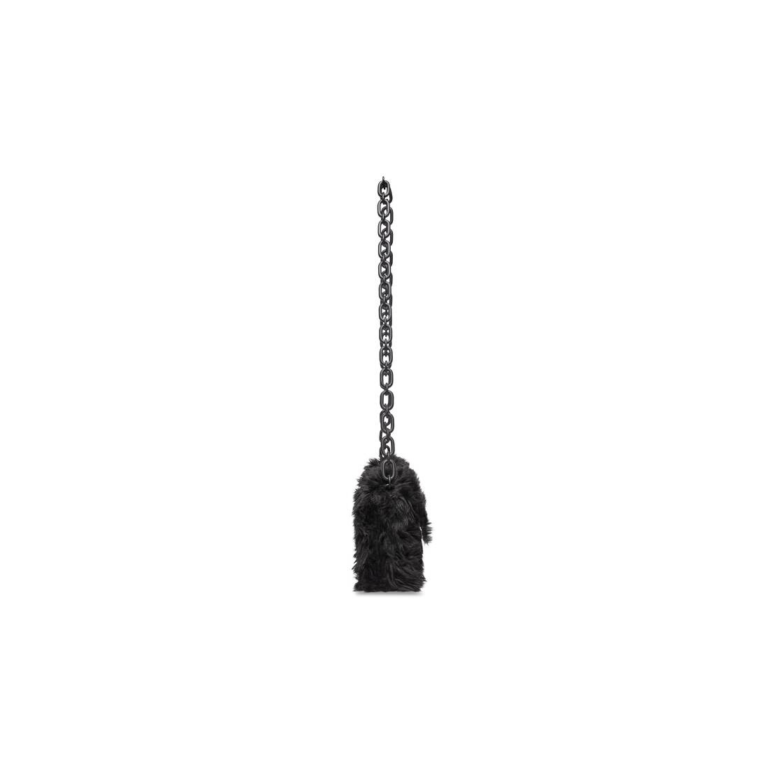 Women's Downtown Xs Shoulder Bag With Chain Fake Fur in Black - 5