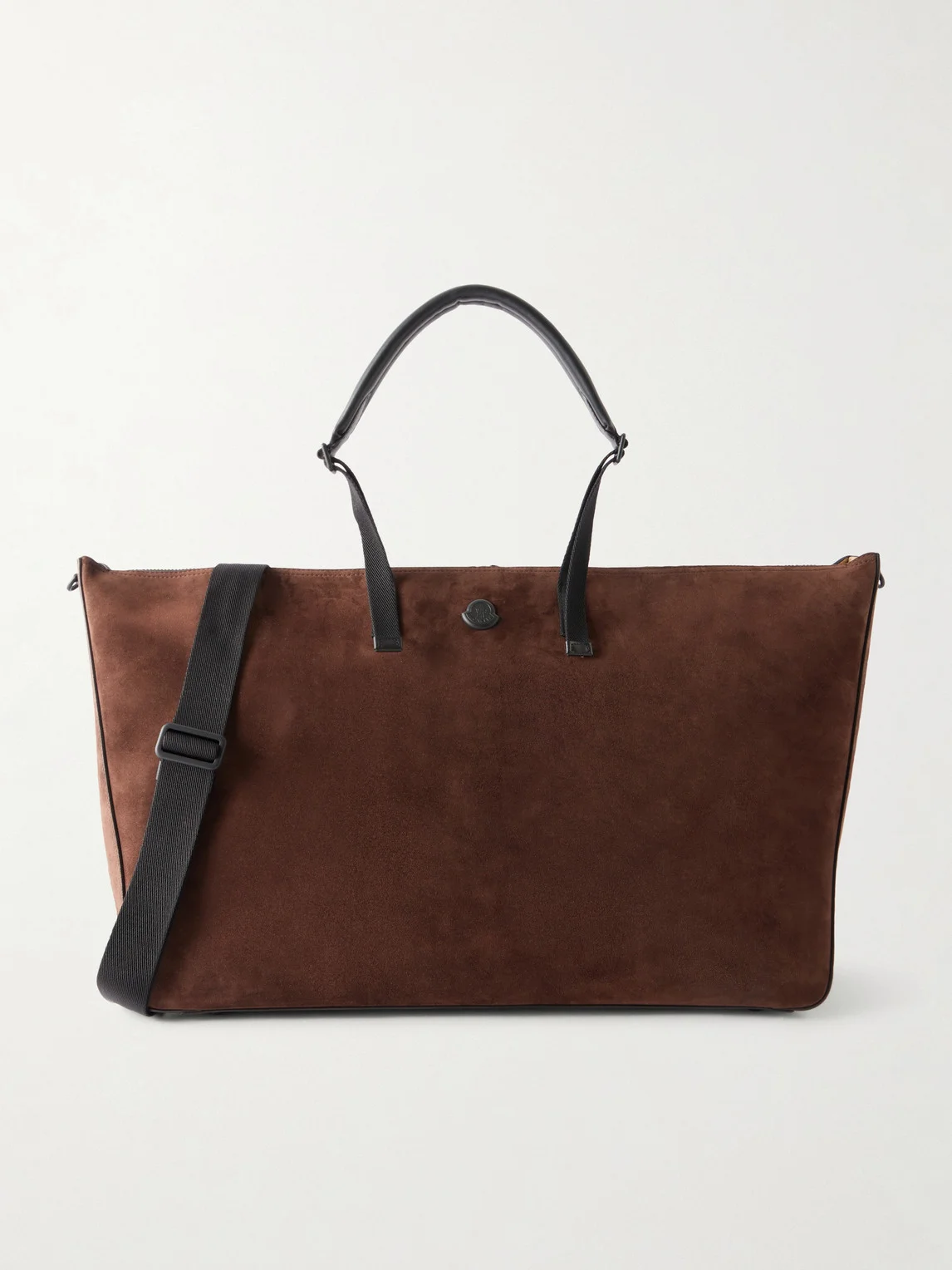 Carlo Leather-Trimmed Suede Weekend Bag - 1