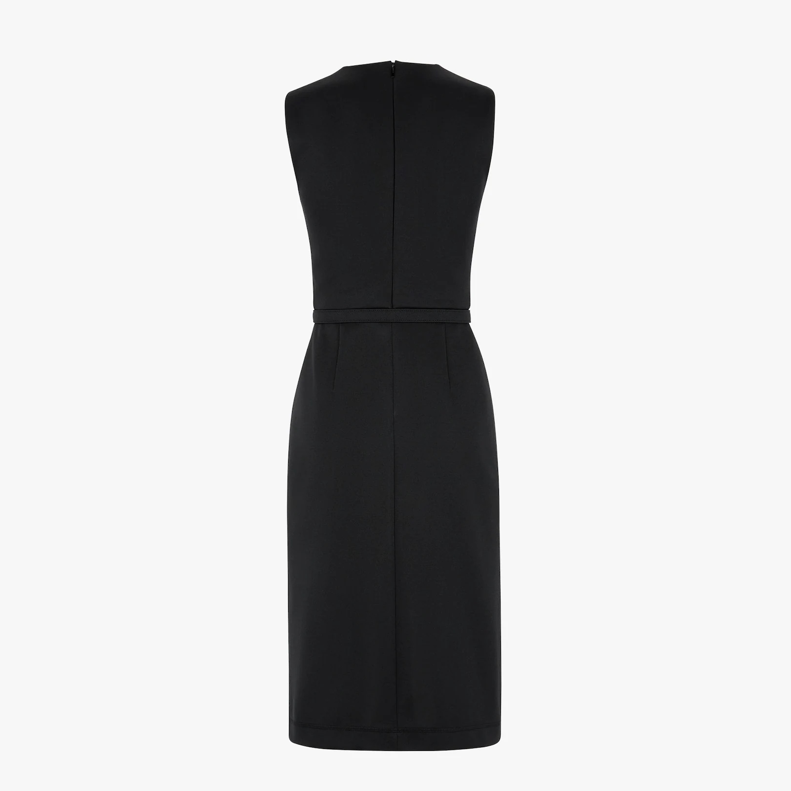 Black piqué jersey dress - 2