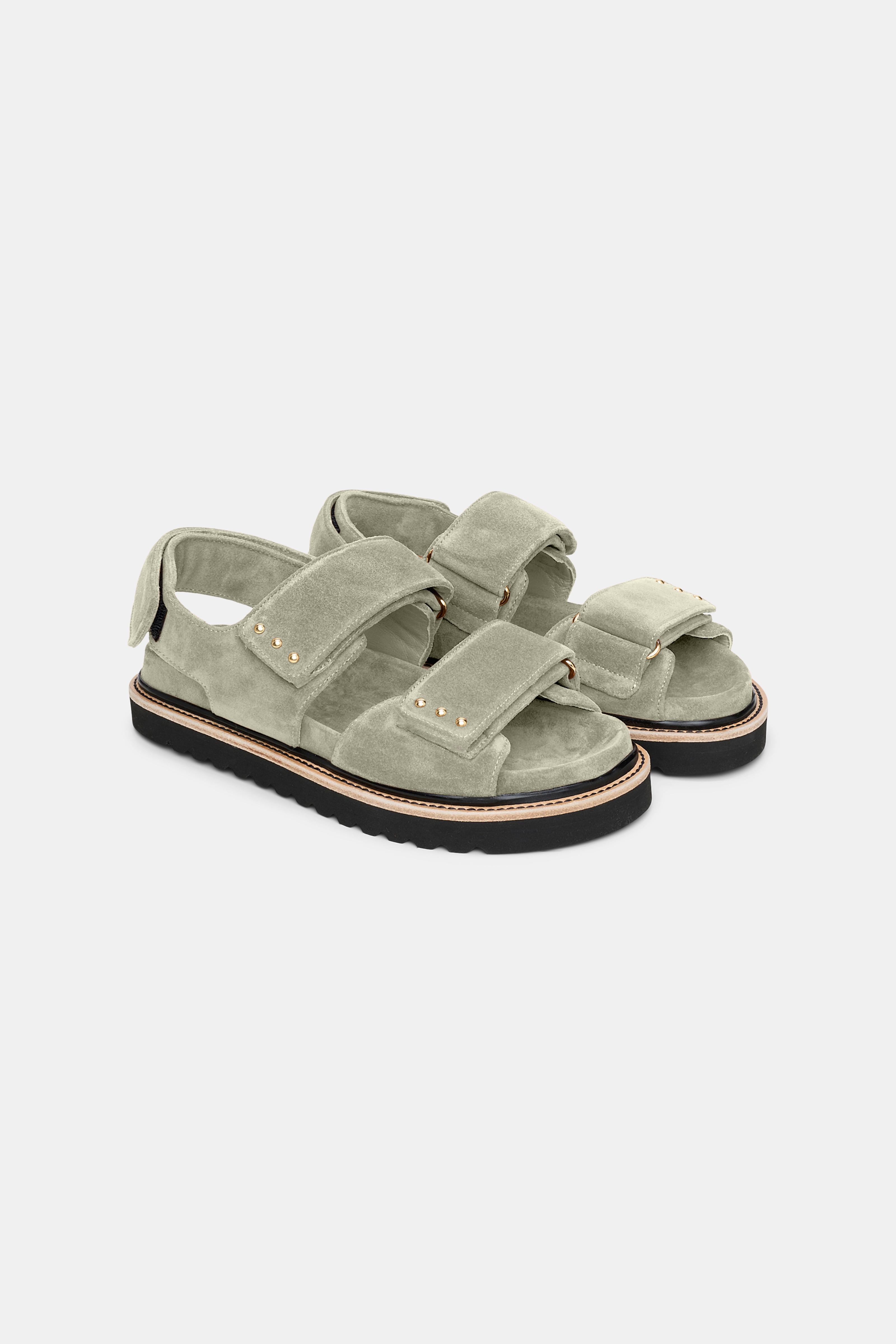 SUEDE SENSATION velcro strap footbed - 7