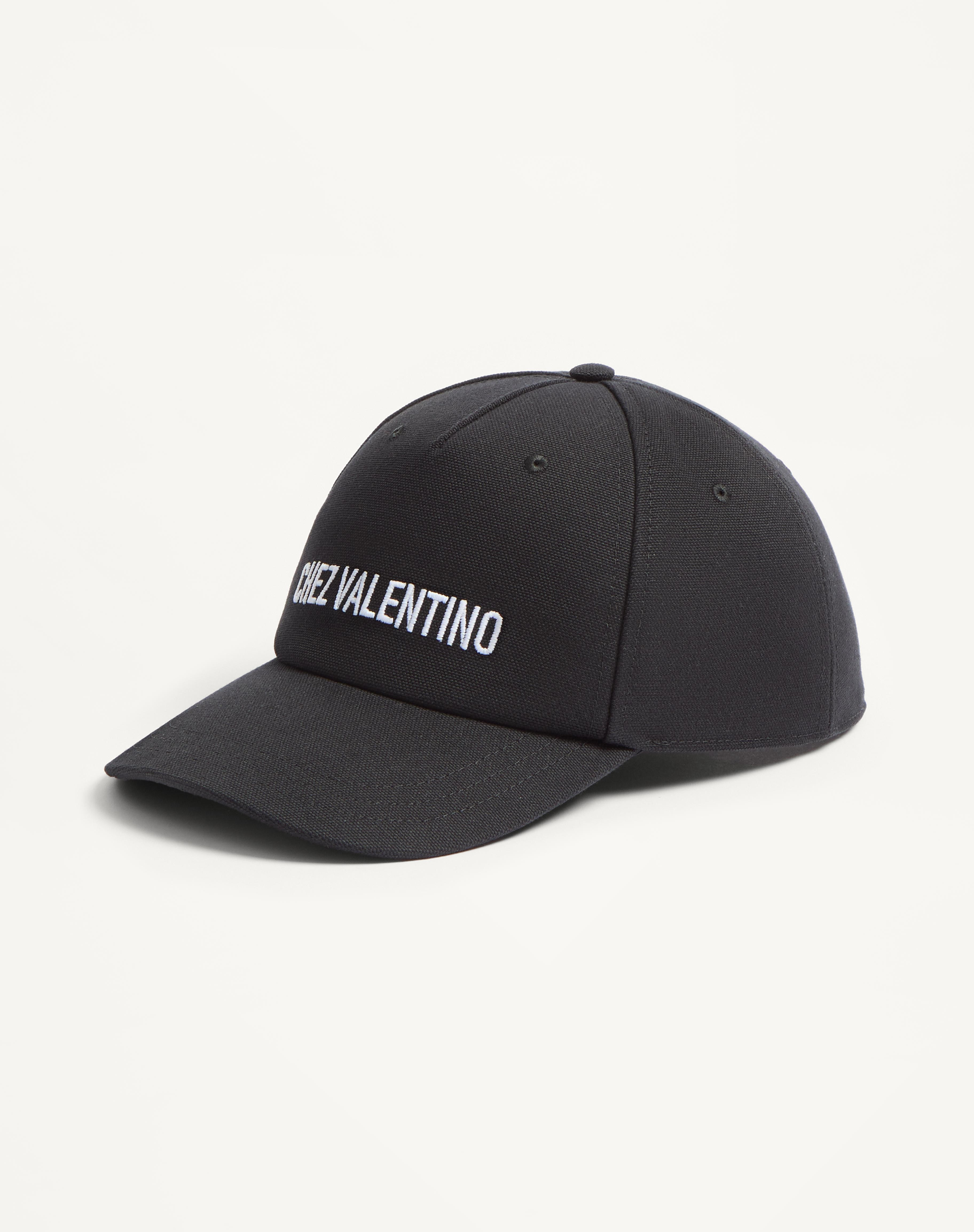CHEZ VALENTINO COTTON BASEBALL CAP WITH EMBROIDERY - 2