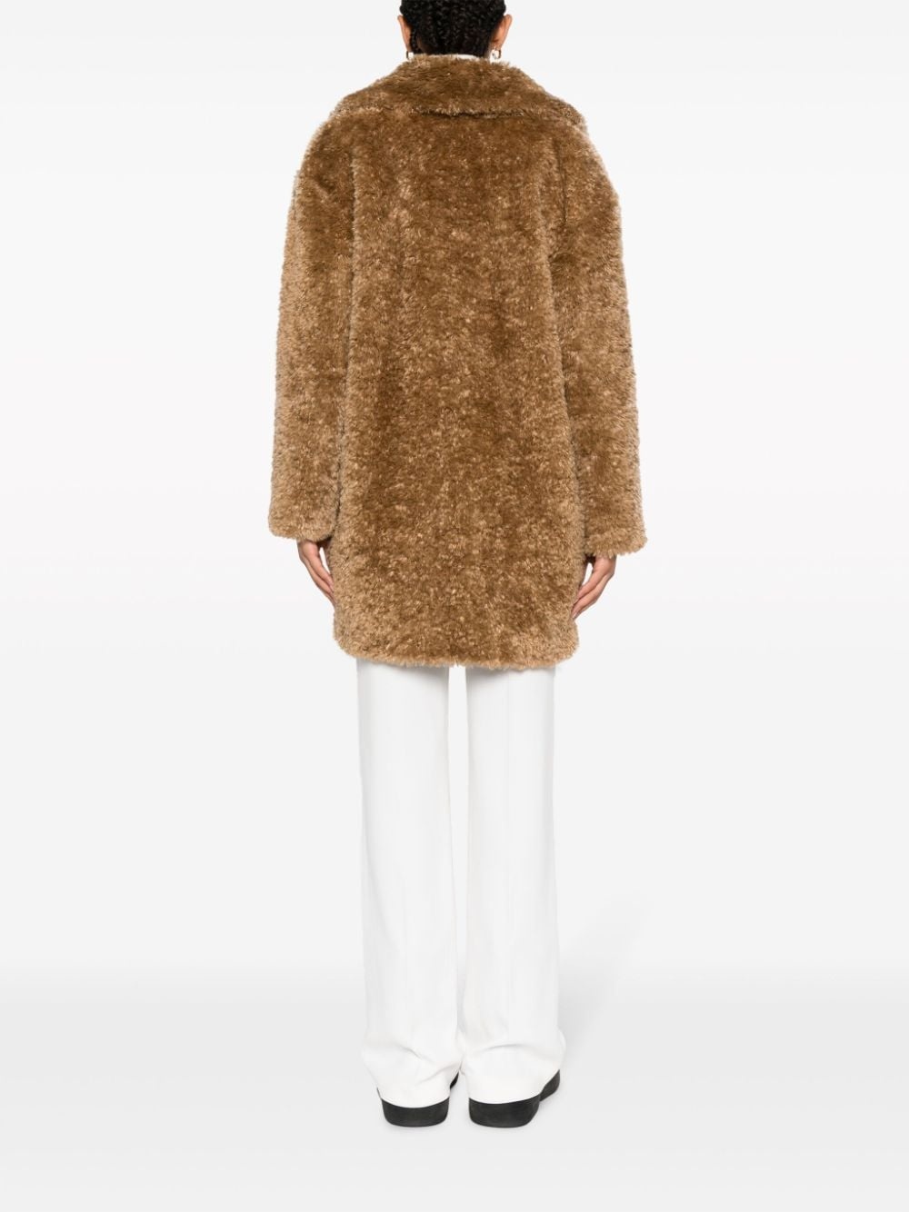 Curly faux-shearling coat - 4