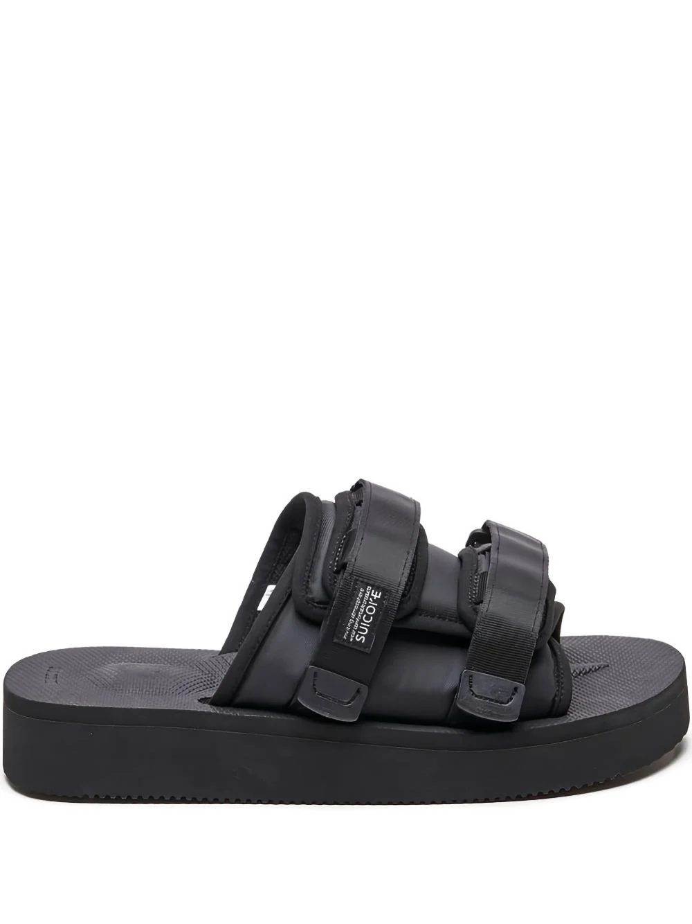 logo-patch platform sandals - 1