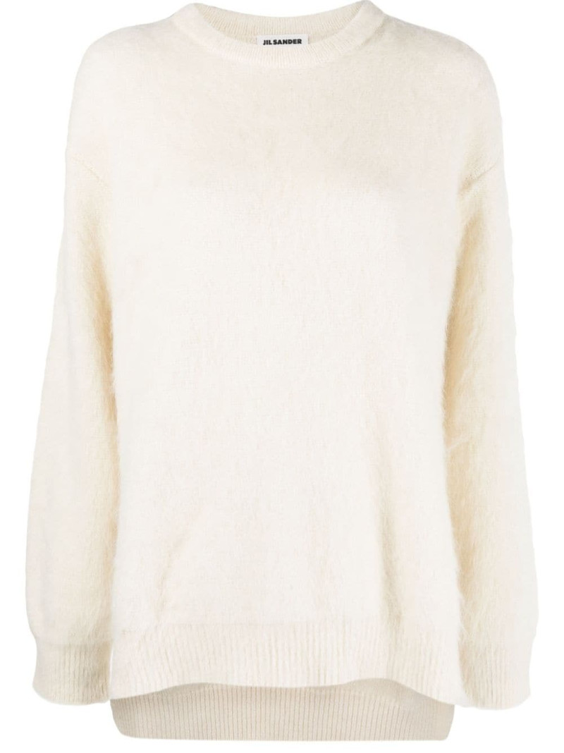 long-sleeved textured-finish jumper 1