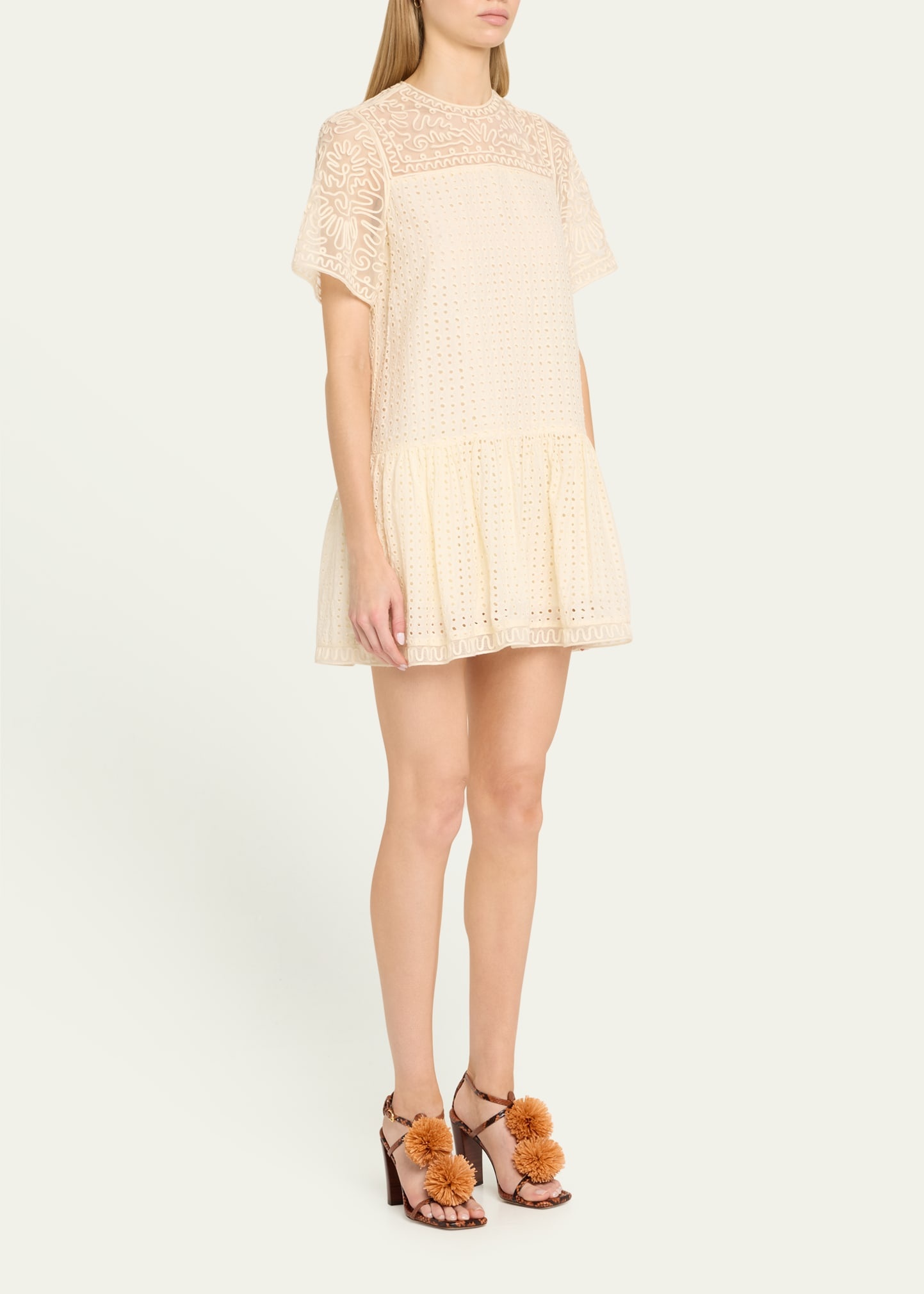 Gabi Embroidered Mini Dress - 4