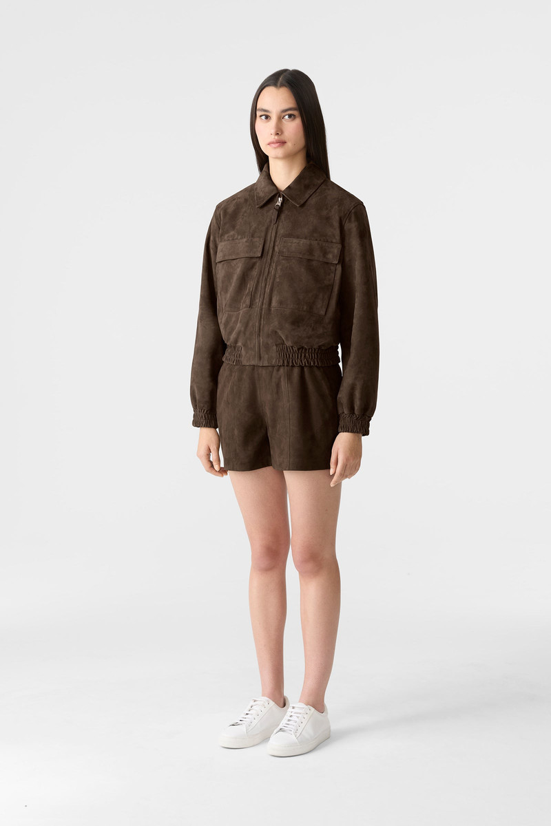 MACKAGE SENKA-SU Patch Pocket Suede Jacket outlook