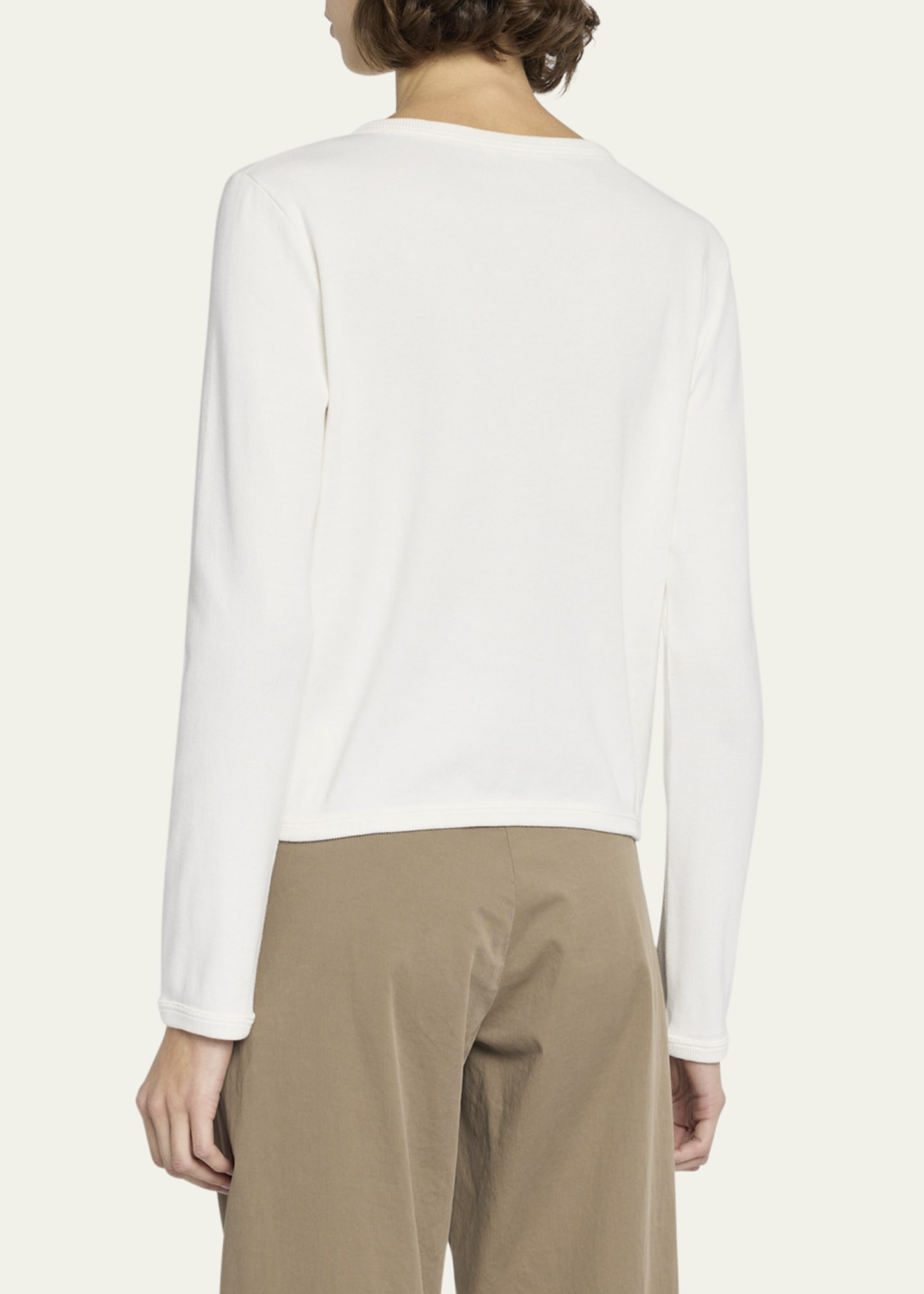 Gretas Cotton Crewneck Cardigan - 3