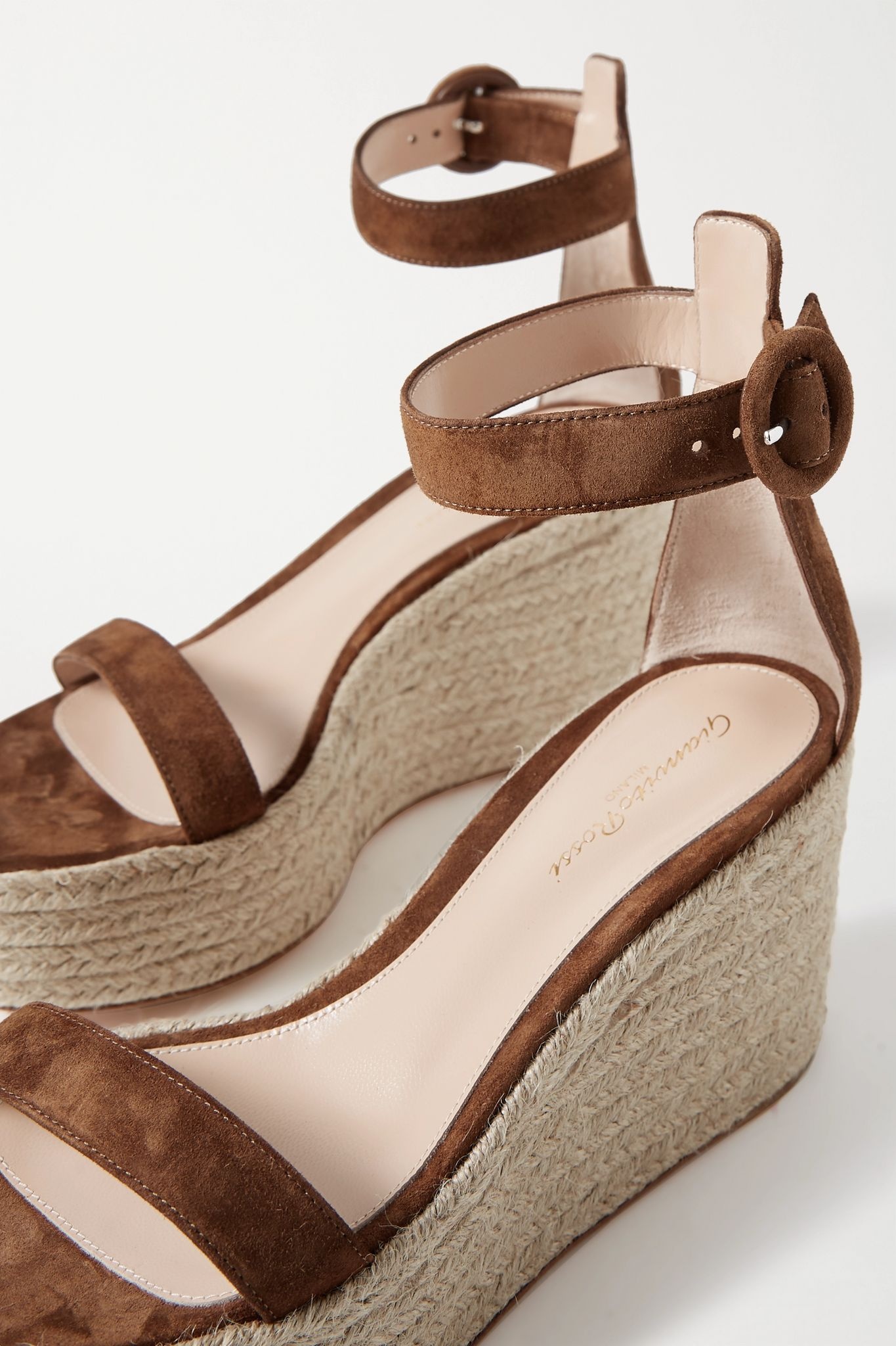 Portofino 85 suede espadrille wedge sandals - 5