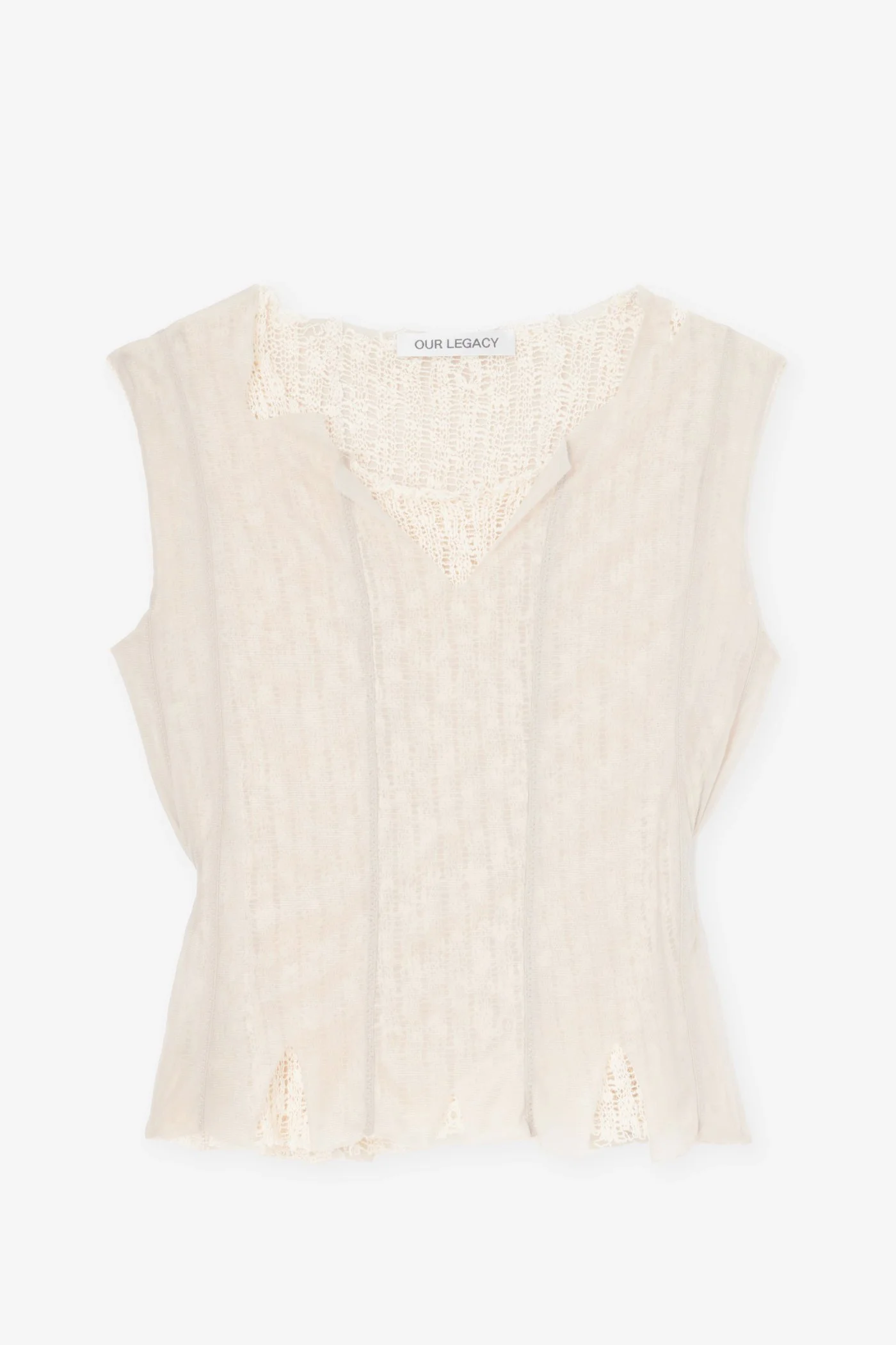 Ragged Vest Taupe Nylon Mesh - 1