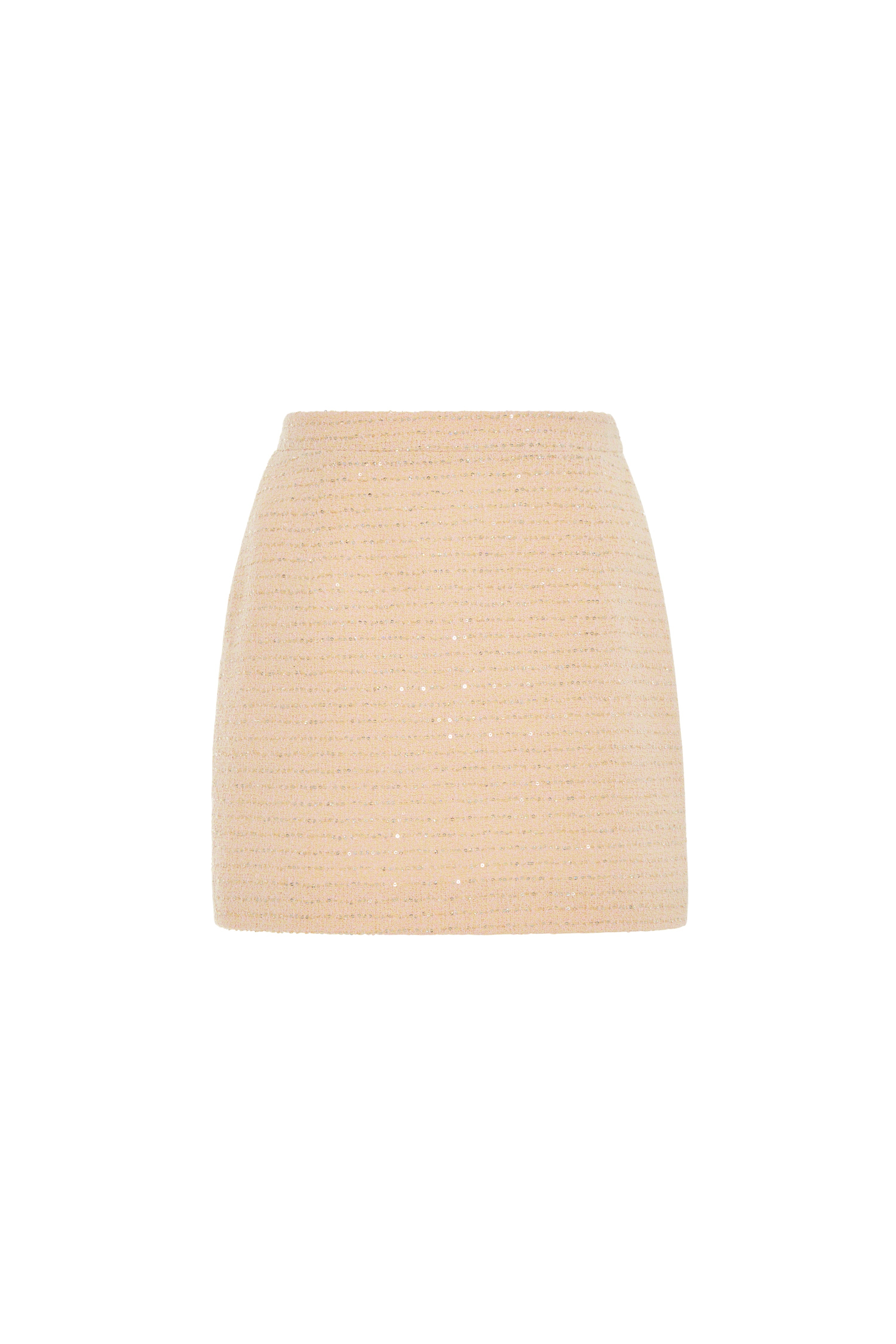 SEQUIN TWEED MINI SKIRT - 1