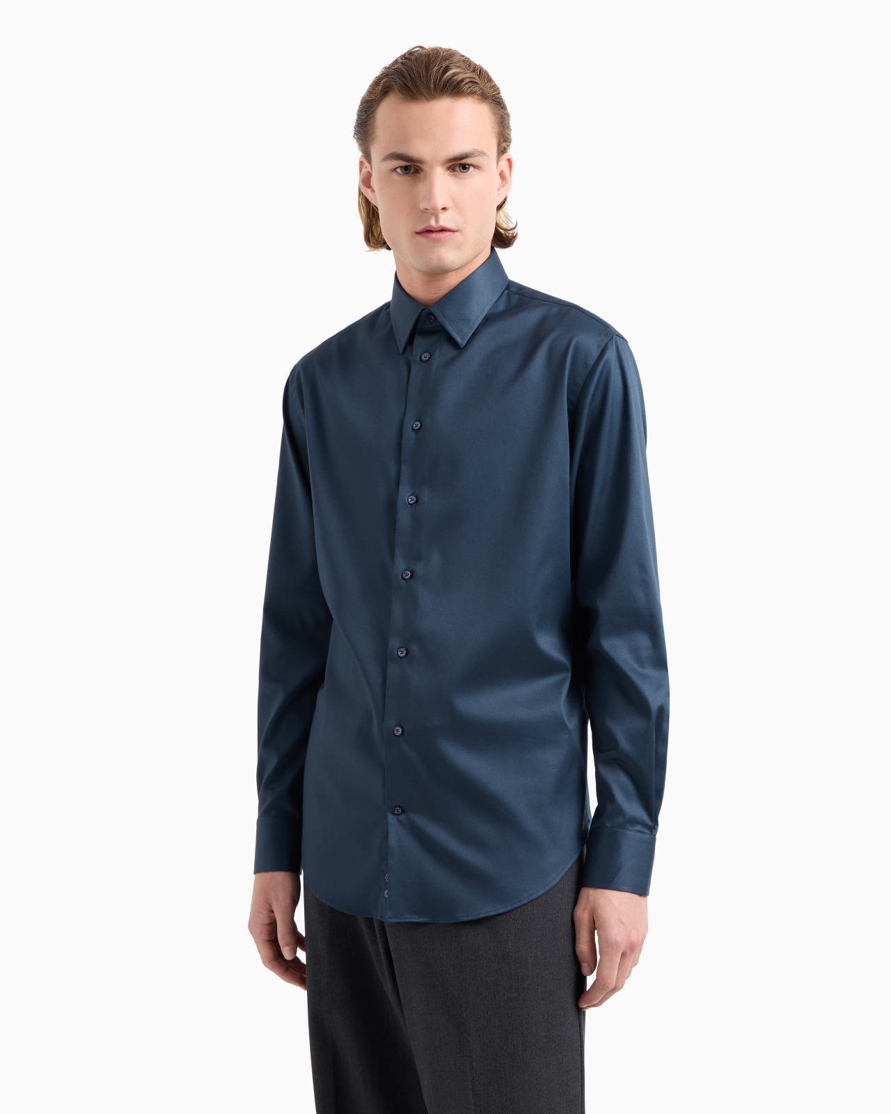 No-iron stretch cotton shirt - 2