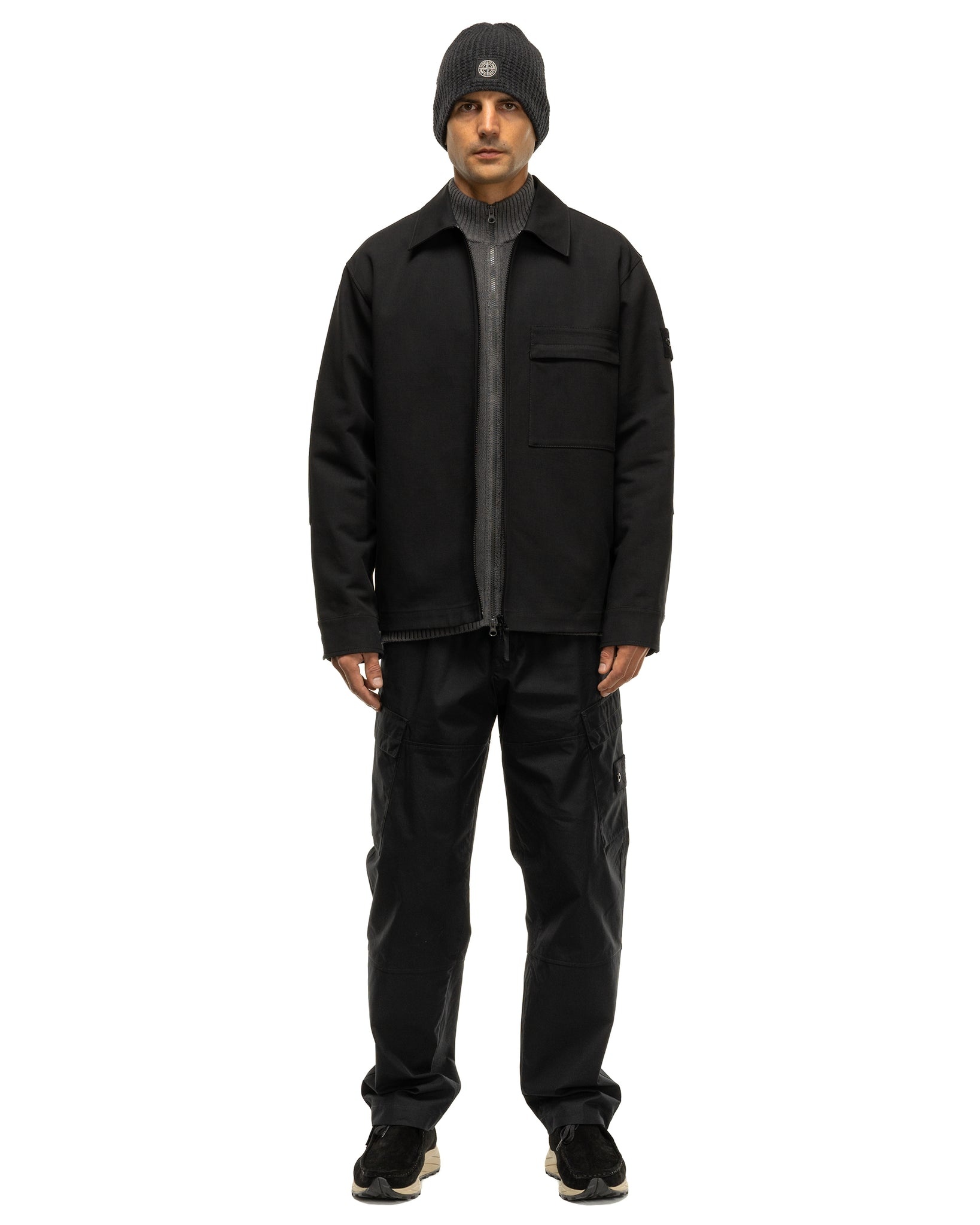Stone Island Ghost Piece Zip Overshirt BLACK | havenshop