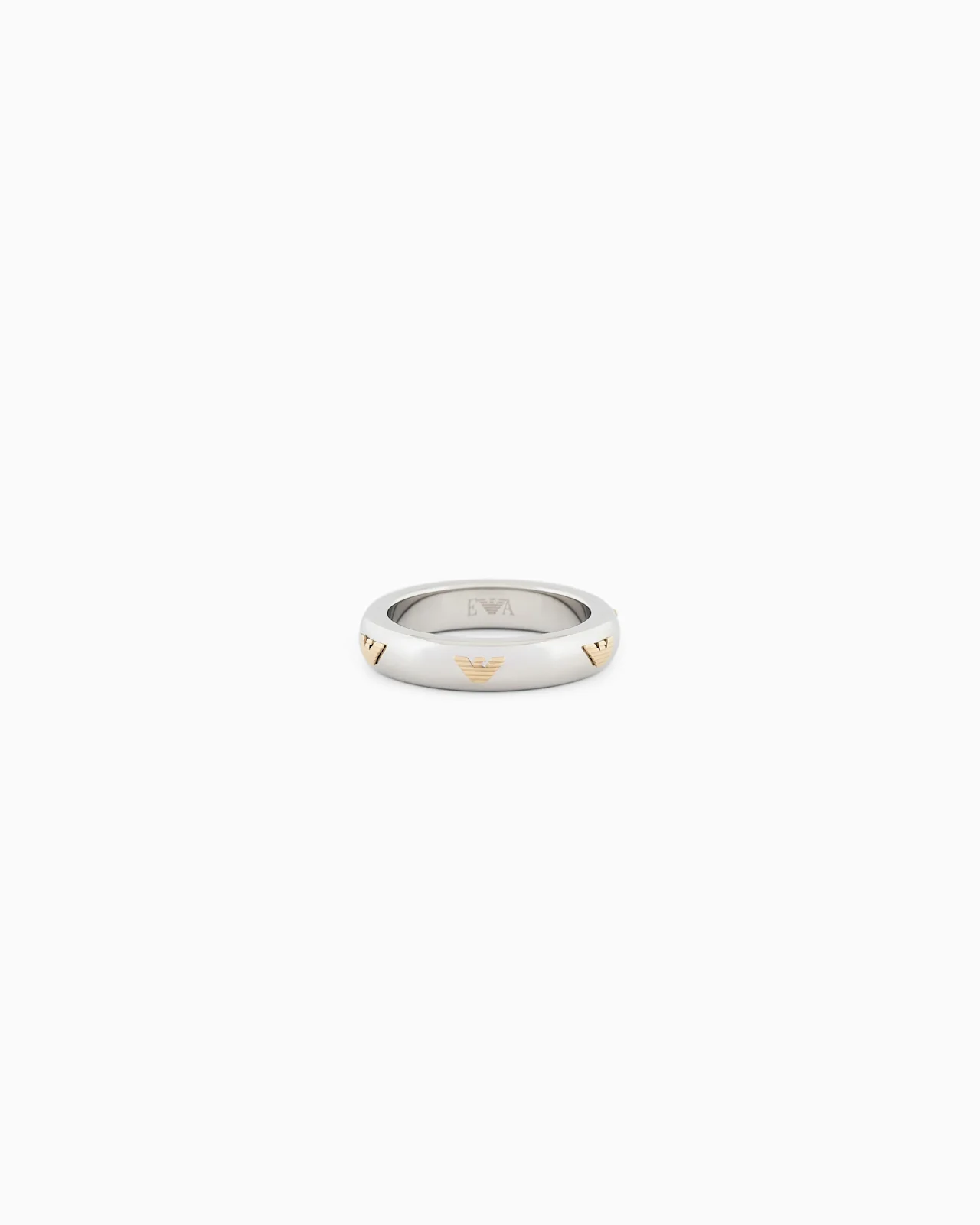 TWO-TONE STAINLESS STEEL BAND RING - 1