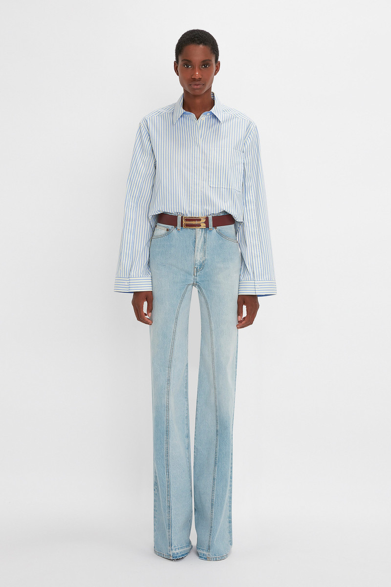 Victoria Beckham Bianca Jean In Light Blue Denim outlook