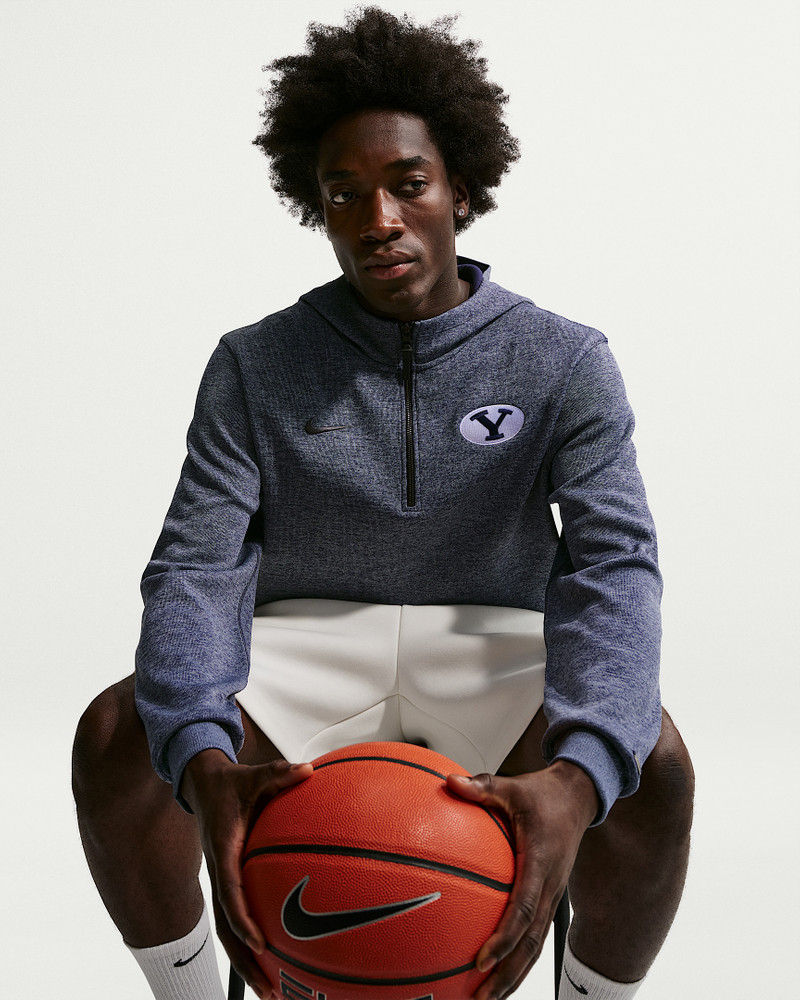 BYU Cougars Nike NCAA Men's Basketball Coaches' Pullover Hoodie 3