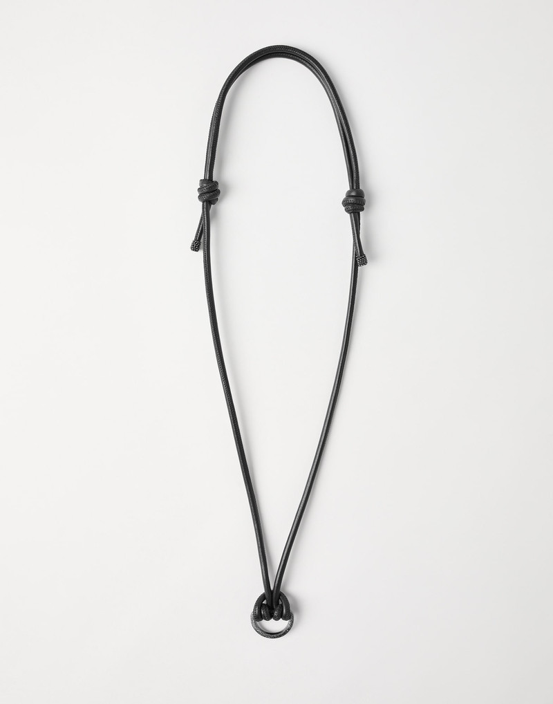 Leather glasses cord with monili 1