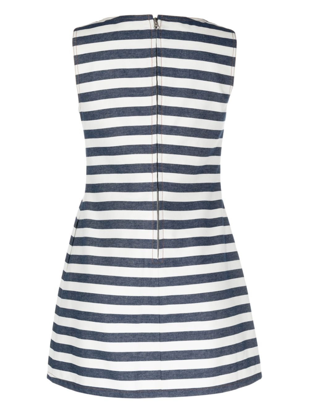 sleeveless striped cotton dress - 2
