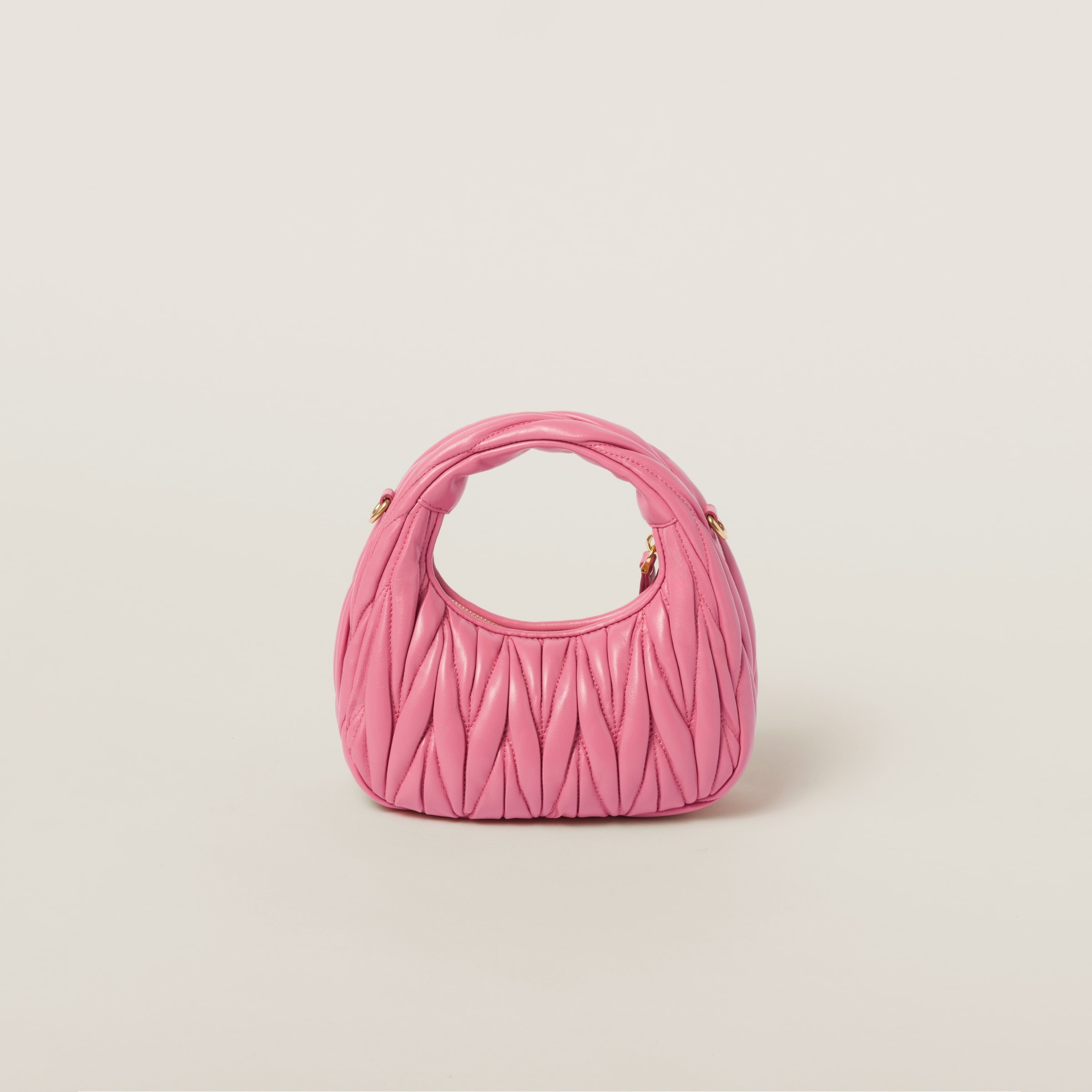 Wander matelassé nappa leather hobo mini-bag - 4