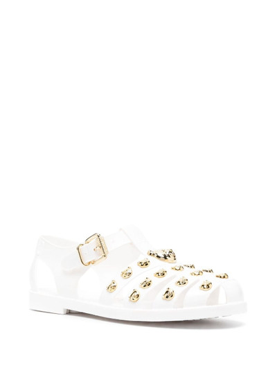 Moschino Teddy Bear-embellished caged sandals outlook