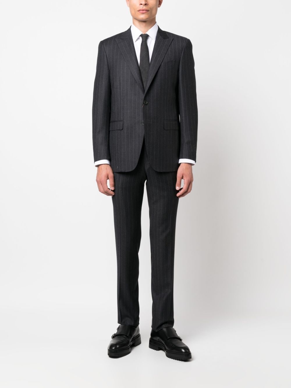 pinstripe single-breasted suit - 2