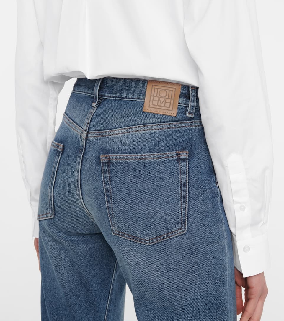 Mid-rise twisted-seam straight jeans - 5