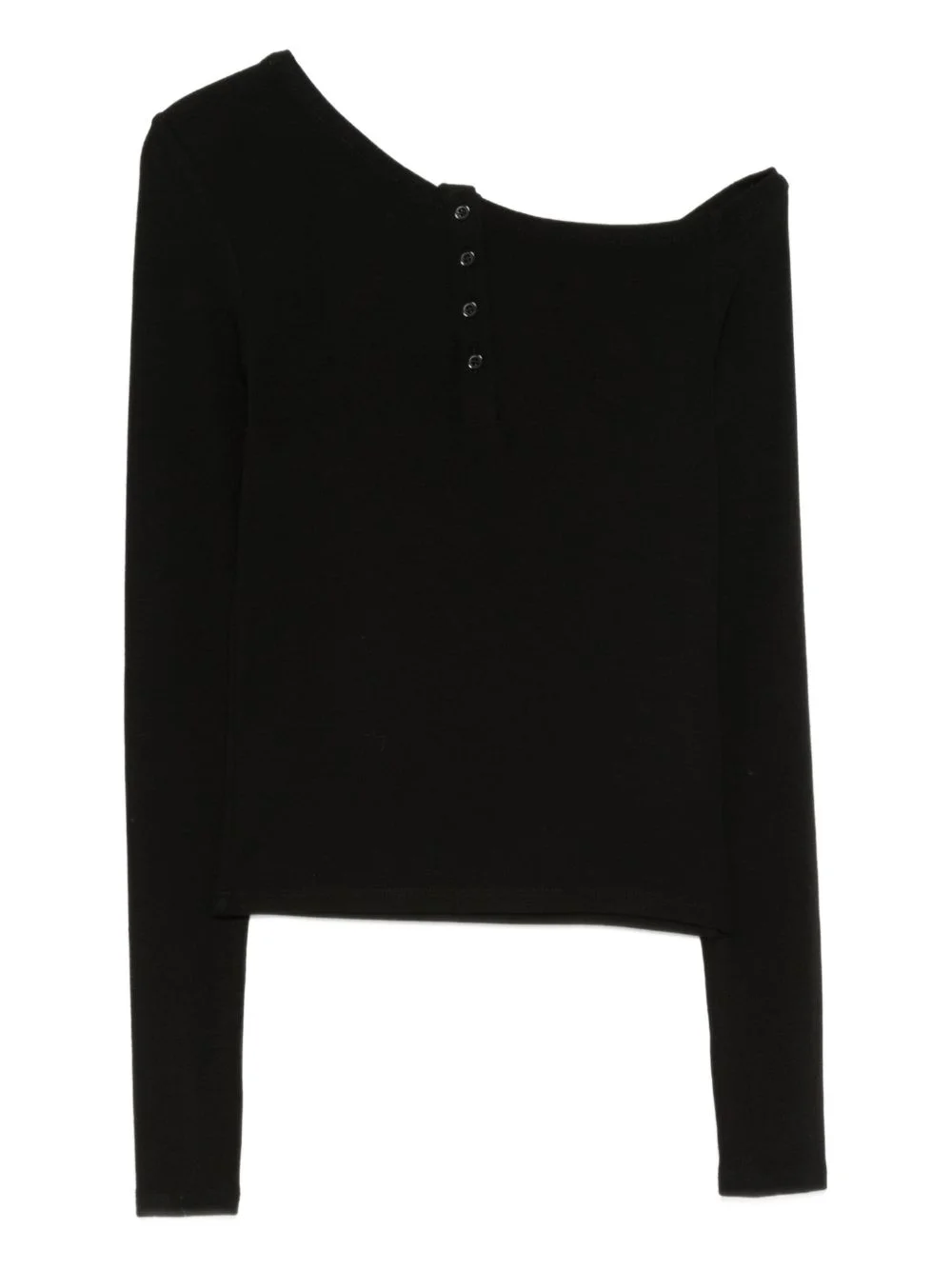one-shoulder button top - 1