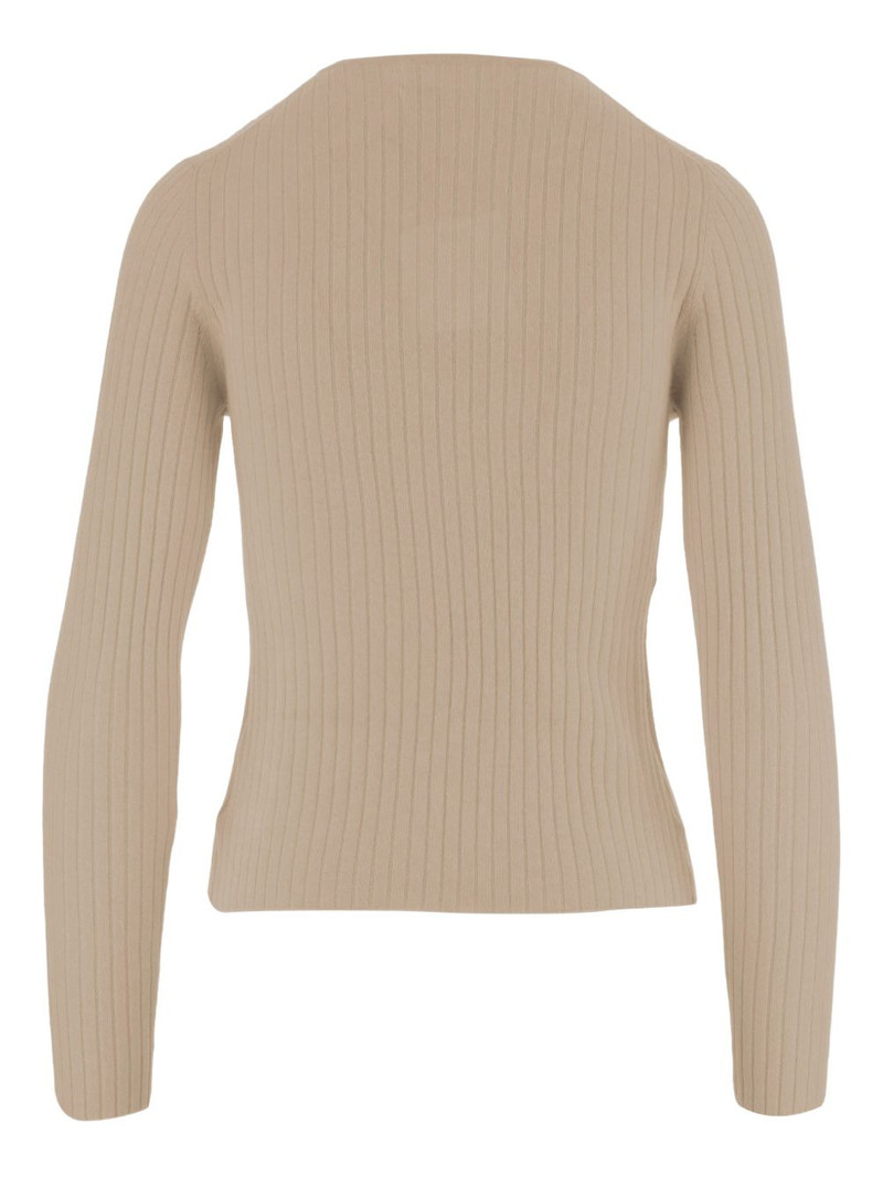 arch4 ribbed V-neck cardigan outlook