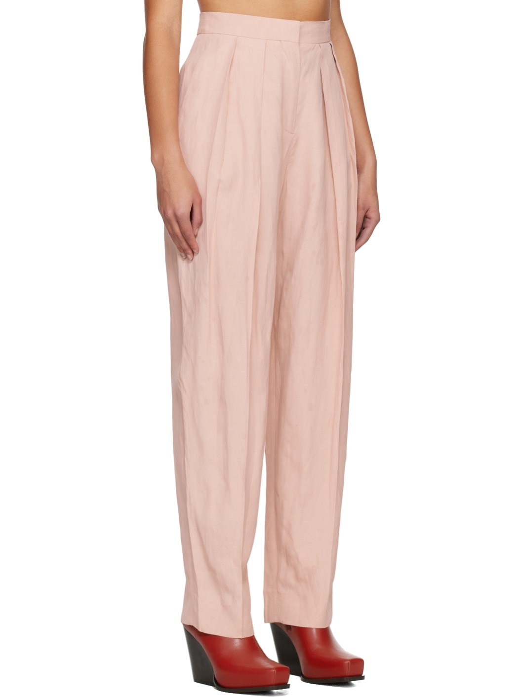 Pink Pleated Trousers - 2