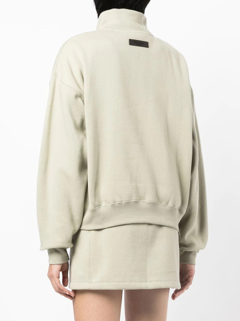 zip-front funnel neck jumper 4