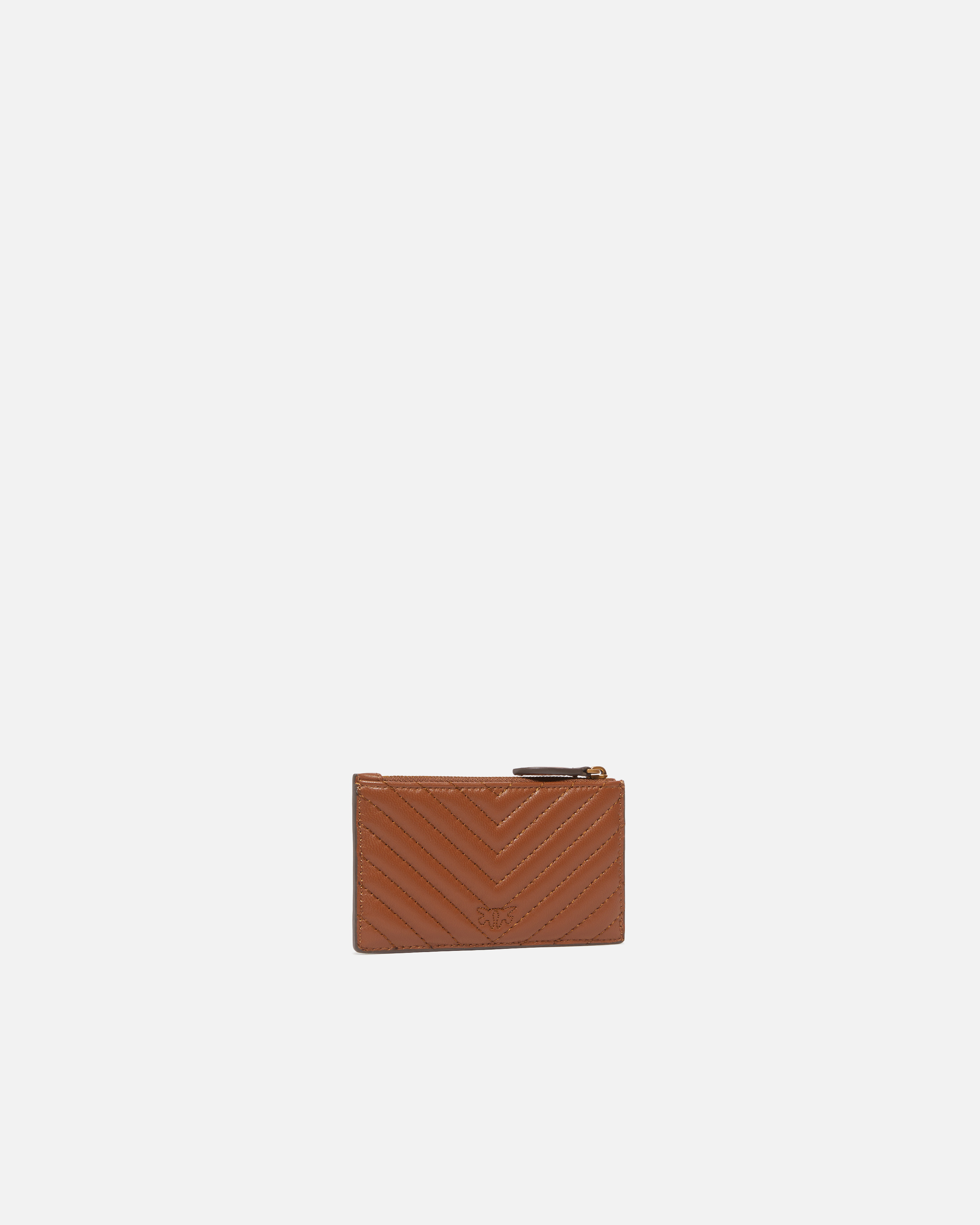 NAPPA LEATHER CARD HOLDER WITH CHEVRON WORKMANSHIP - 2
