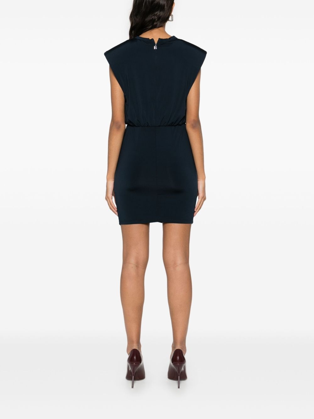 slinky ruched mini dress - 4