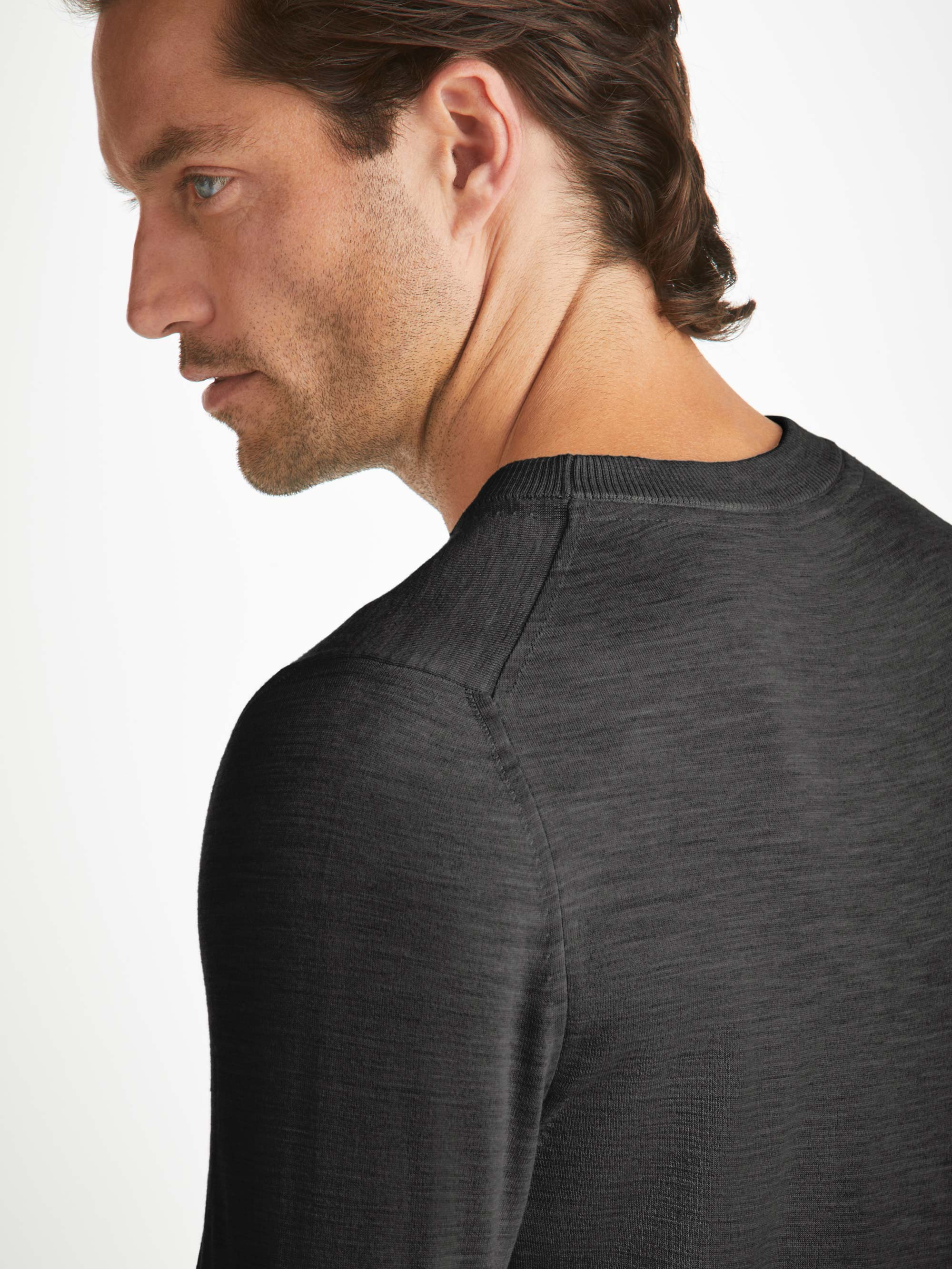 Men's Sweater Orson Merino Wool Charcoal - 6