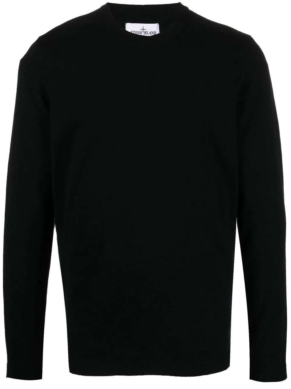 logo-embroidered crew neck jumper - 1