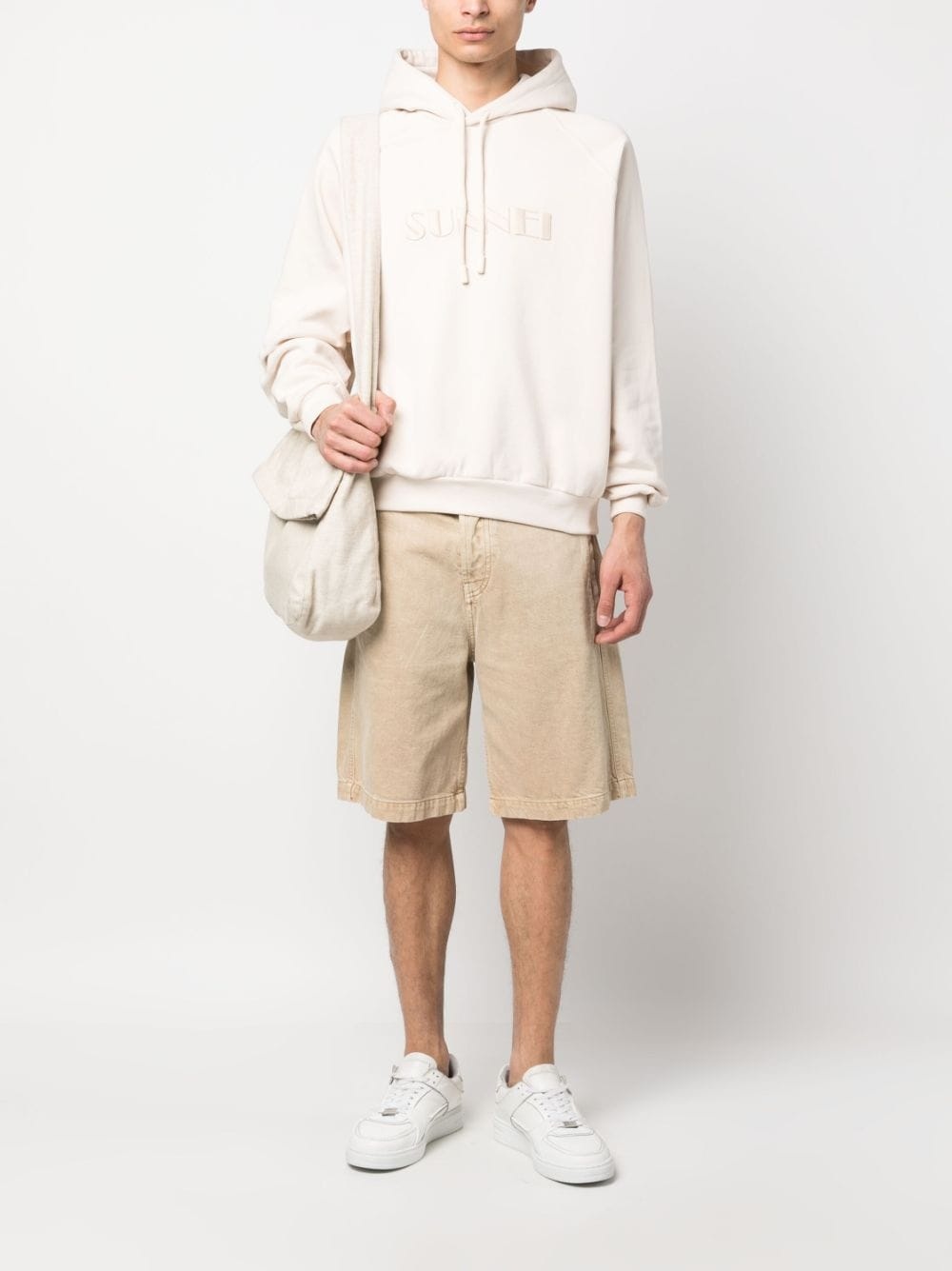 embroidered-logo cotton hoodie - 2