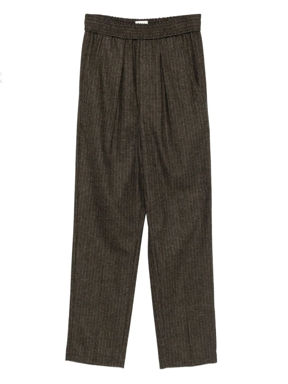 pinstripe elastic-waist tailored trousers - 1