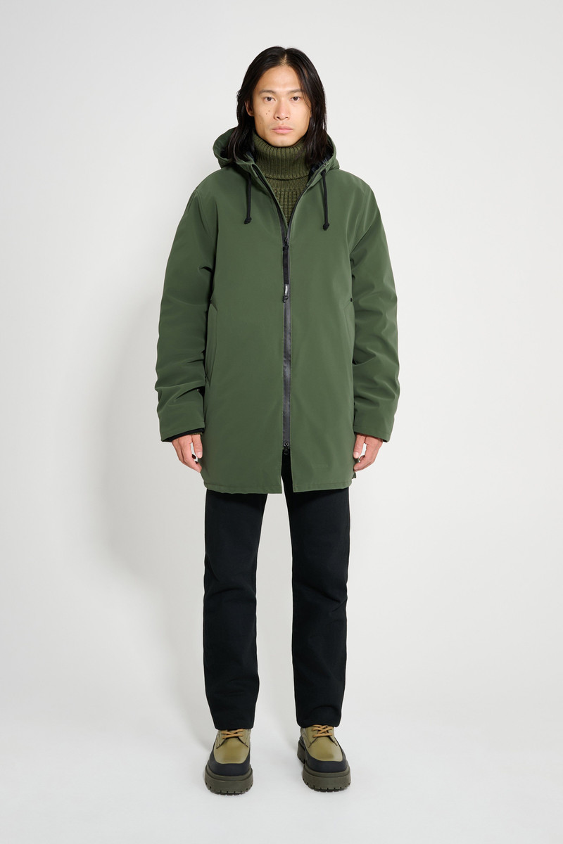 Stutterheim Stockholm Matte Winter Coat Green outlook