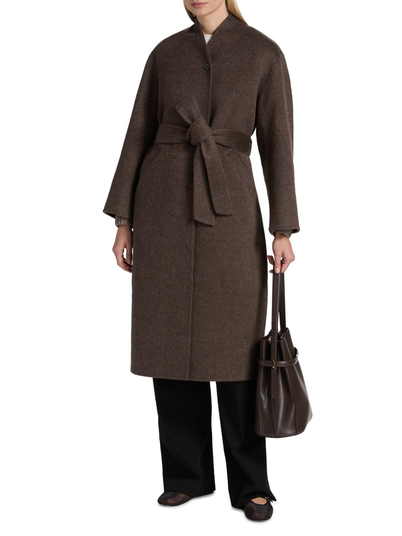 Women's Roland Wool-Blend Belted Coat - Heather Umber 3