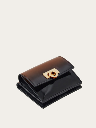 FERRAGAMO COMPACT WALLET WITH GANCINI CLASP outlook