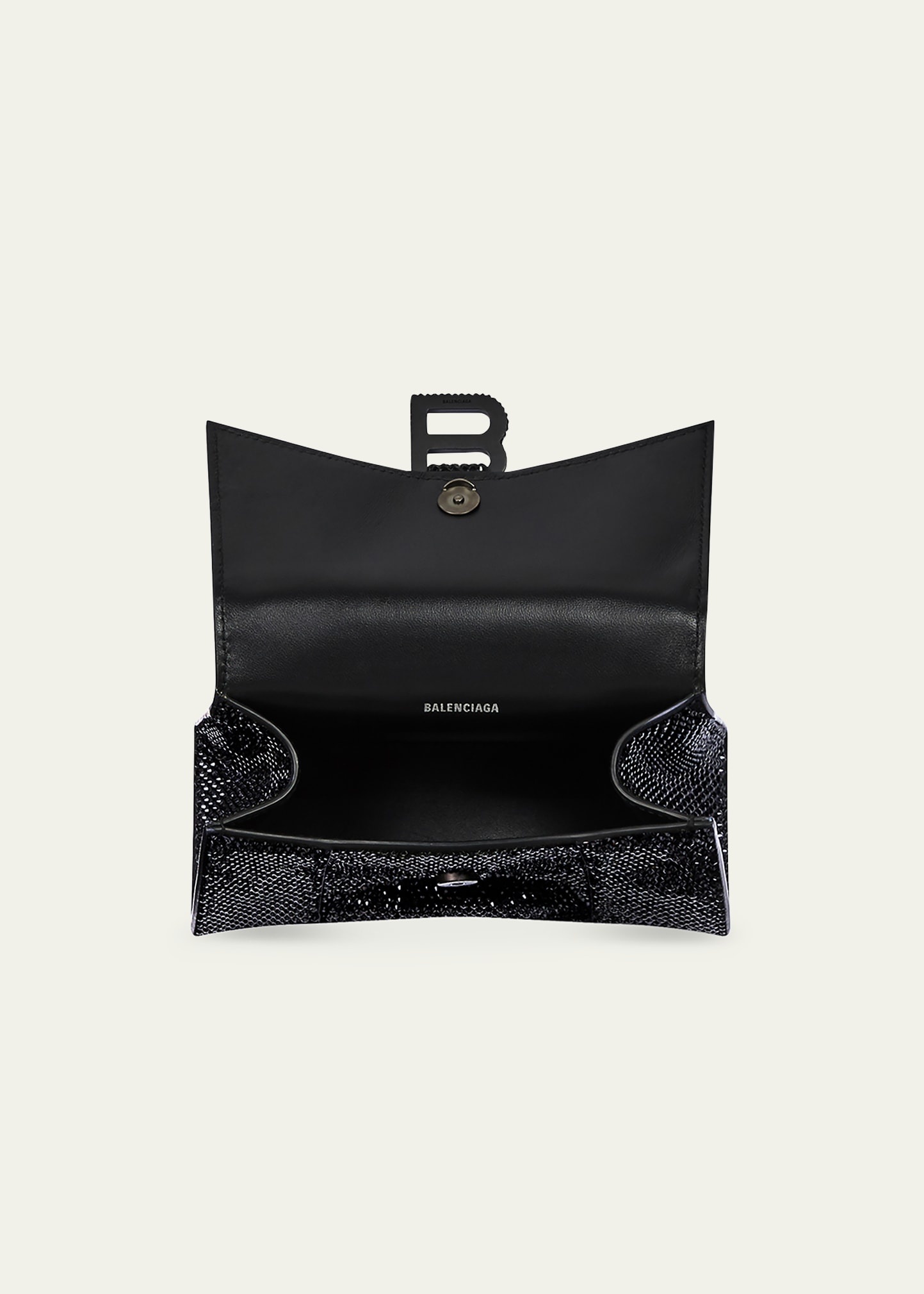 Hourglass XS Allover Strass Top-Handle Bag - 4