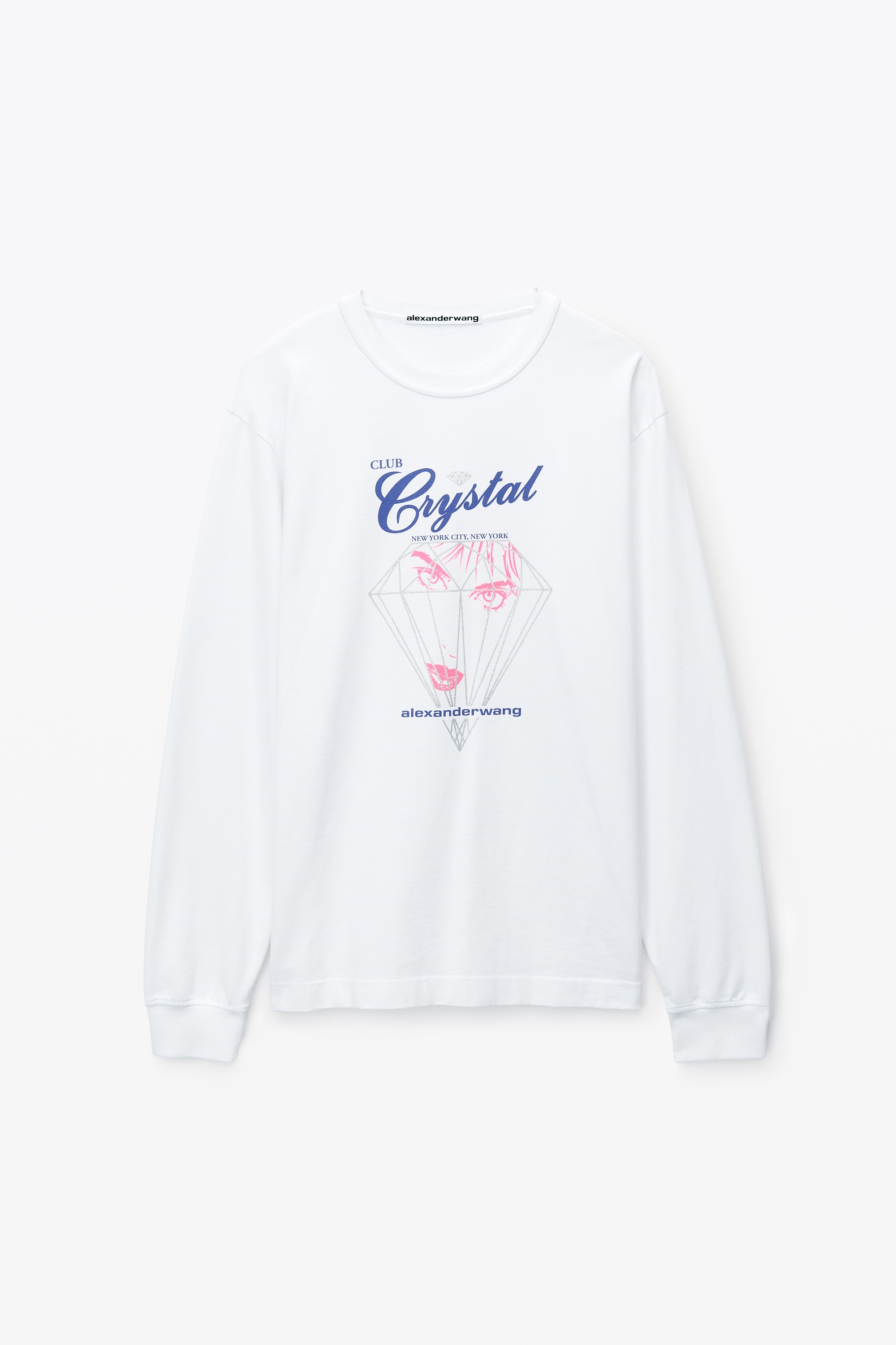 graphic long sleeve tee in compact jersey - 1
