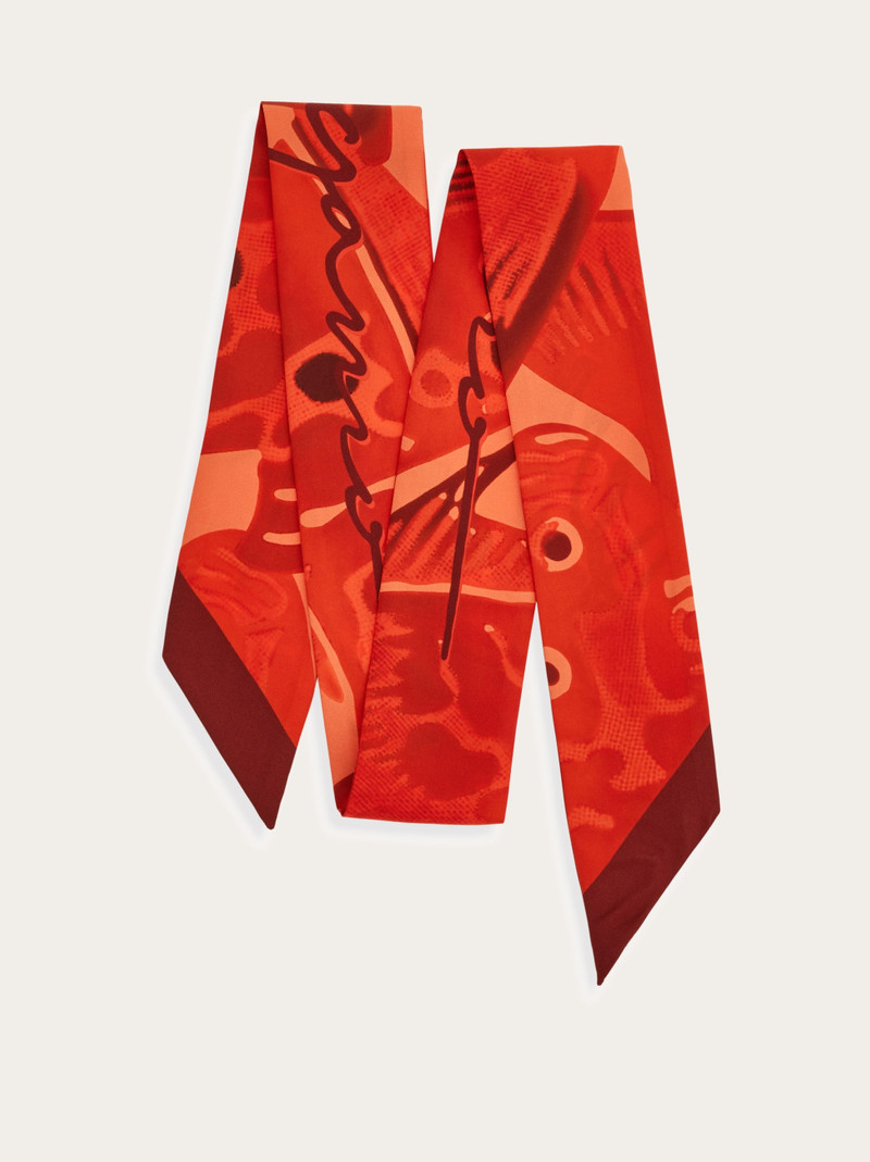 FERRAGAMO Fish print silk bandeau outlook