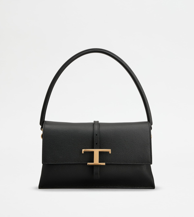 T TIMELESS FLAP BAG IN LEATHER MINI - BLACK 1