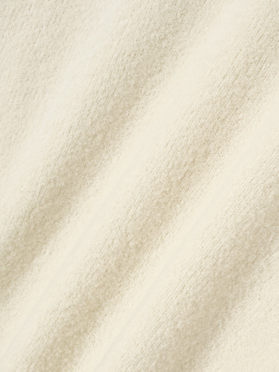 Wool Split High Neck Sweater - 4