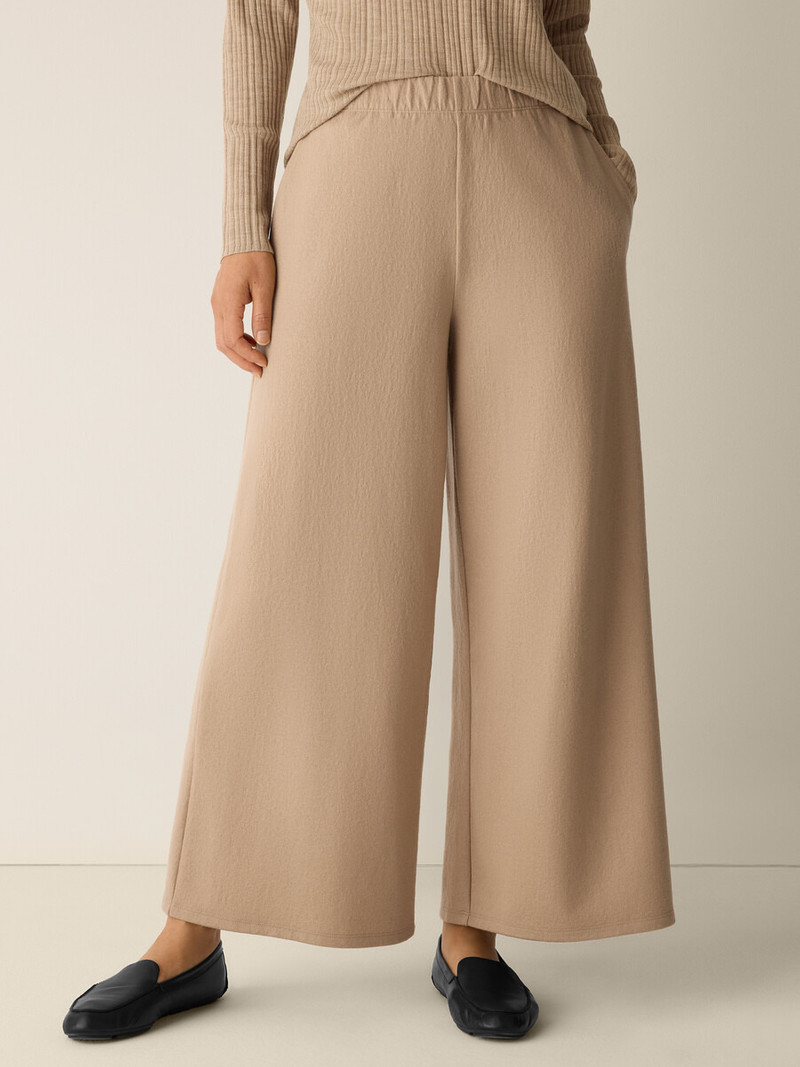 Felted Wool Jersey Wide-Leg Pant 3