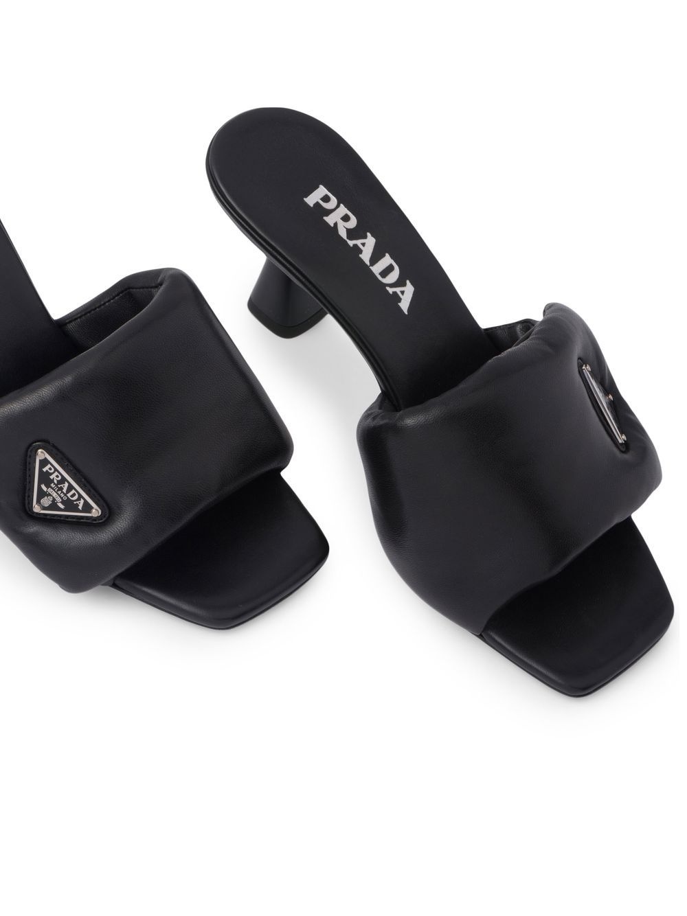 Soft 65mm nappa leather mules - 5
